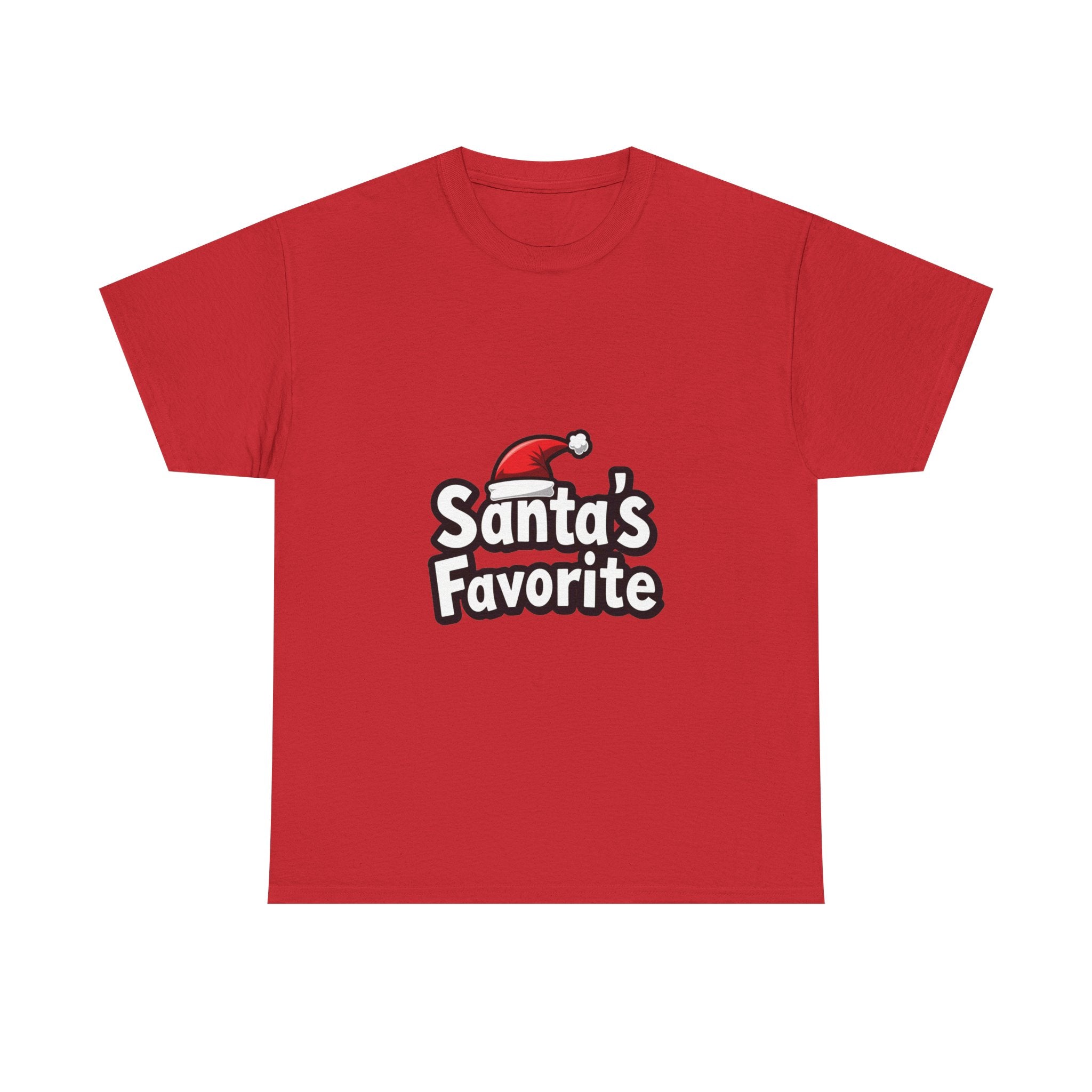 'Santa's Favorite' Christmas T-Shirt with Santa Hat