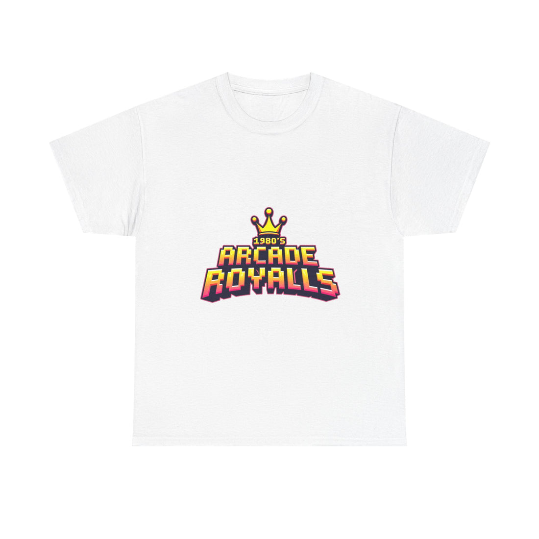 'Arcade Royalls Logo' Retro Gaming Crown T-Shirt