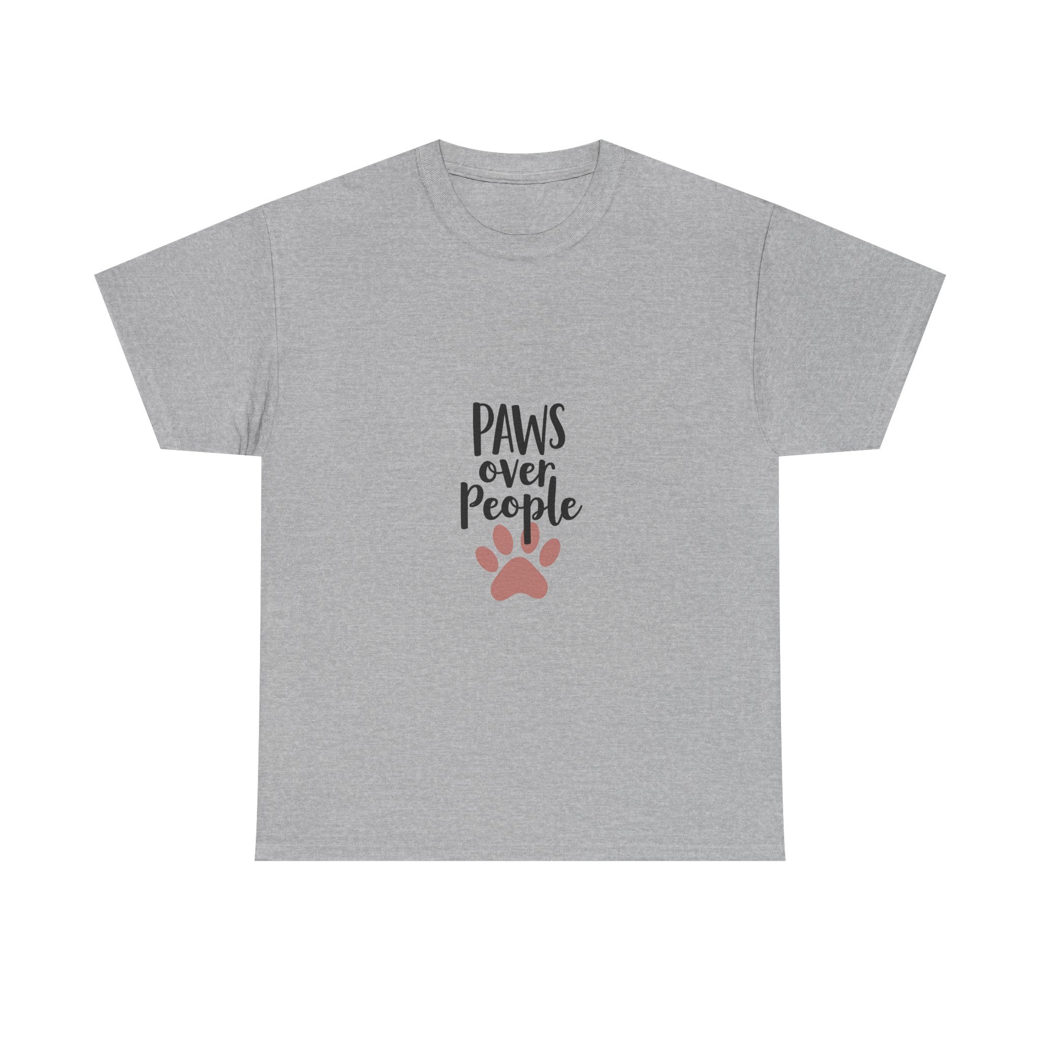'Paws Over People' Cute Paw Print Pet Lover T-Shirt