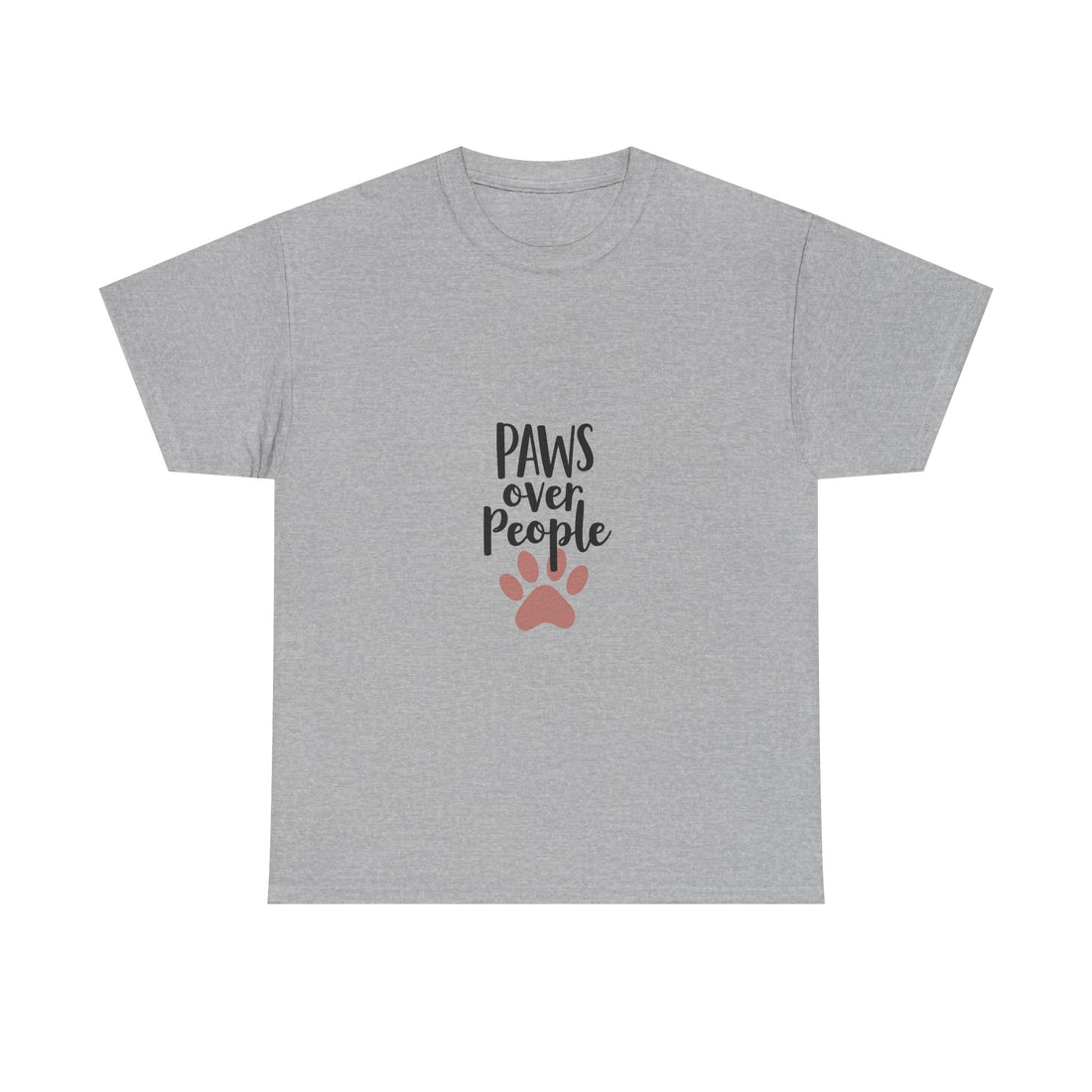 'Paws Over People' Cute Paw Print Pet Lover T-Shirt