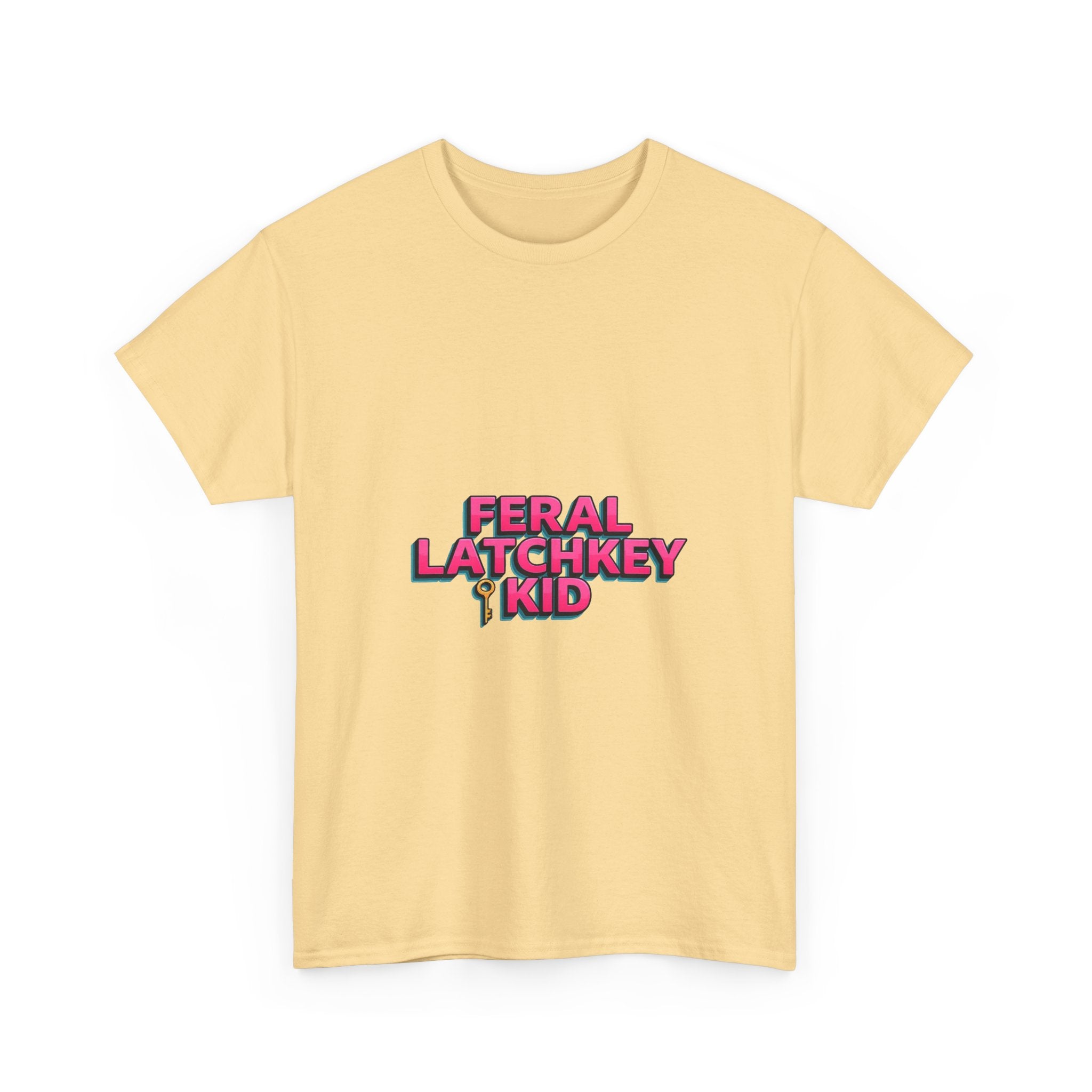 'Feral Latchkey Kid' Retro Neon Graphic T-Shirt