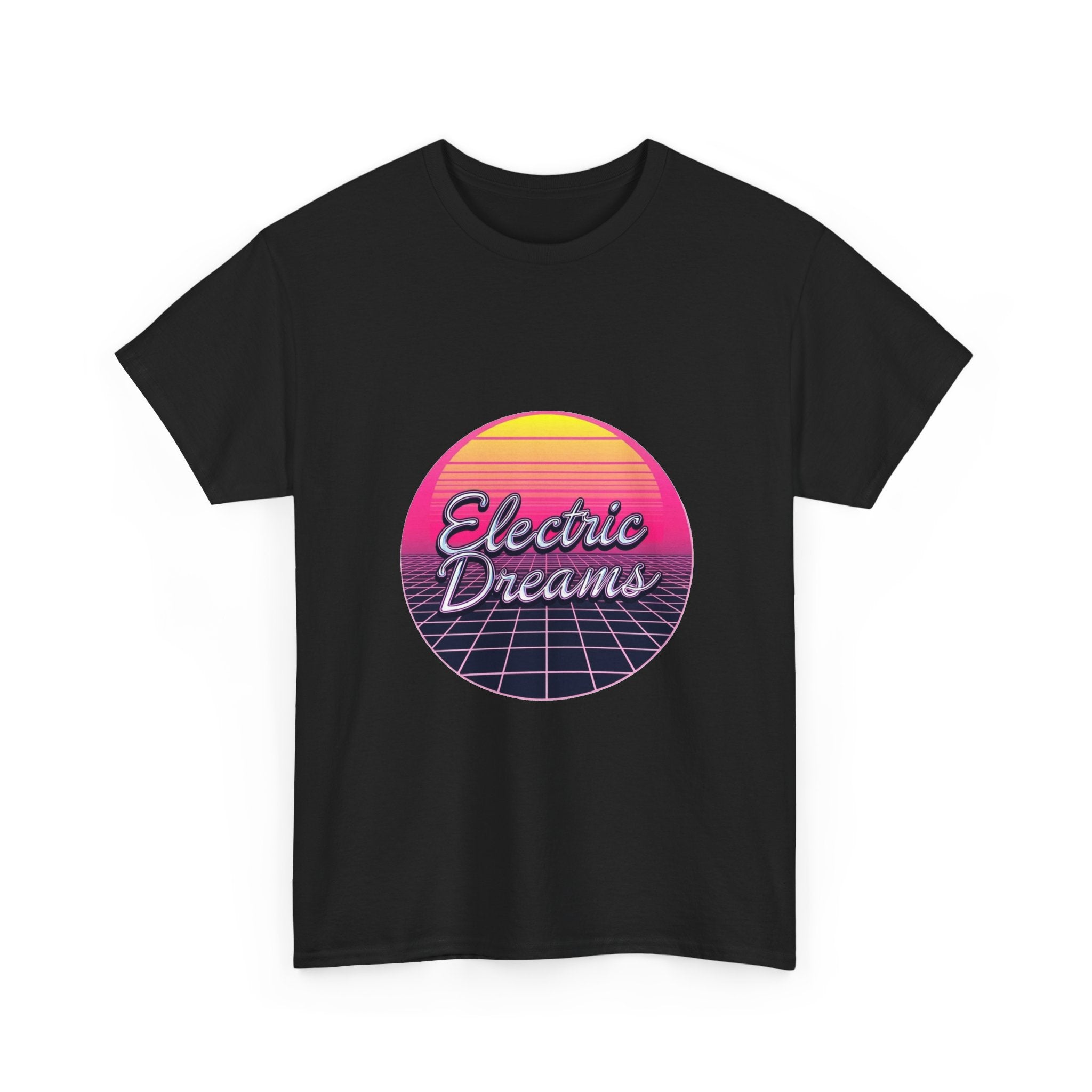 'Electric Dreams' 80s Vaporwave Sunset Graphic T-Shirt