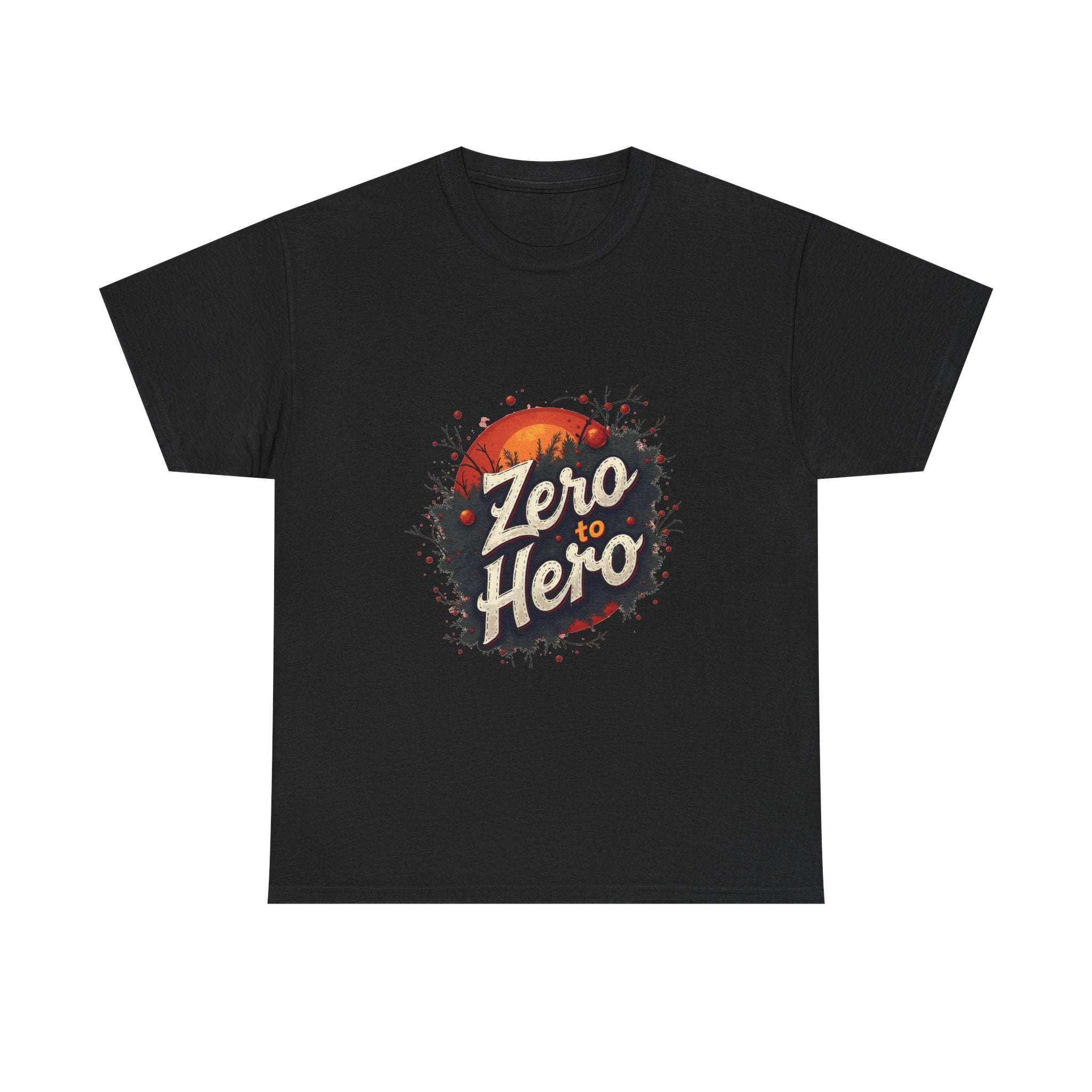 'Zero to Hero' Graphic Retro Sunset Inspirational T-Shirt