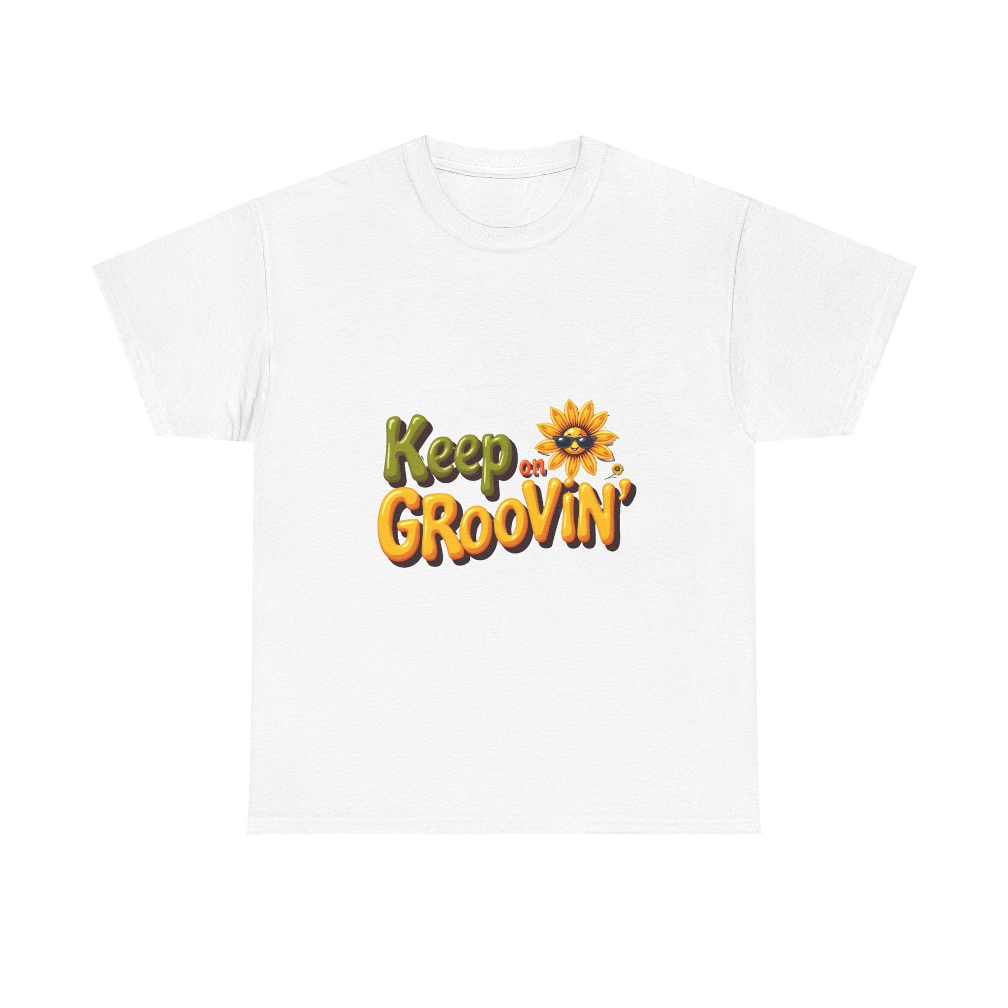 'Keep on Groovin' Retro Sunflower Graphic T-Shirt