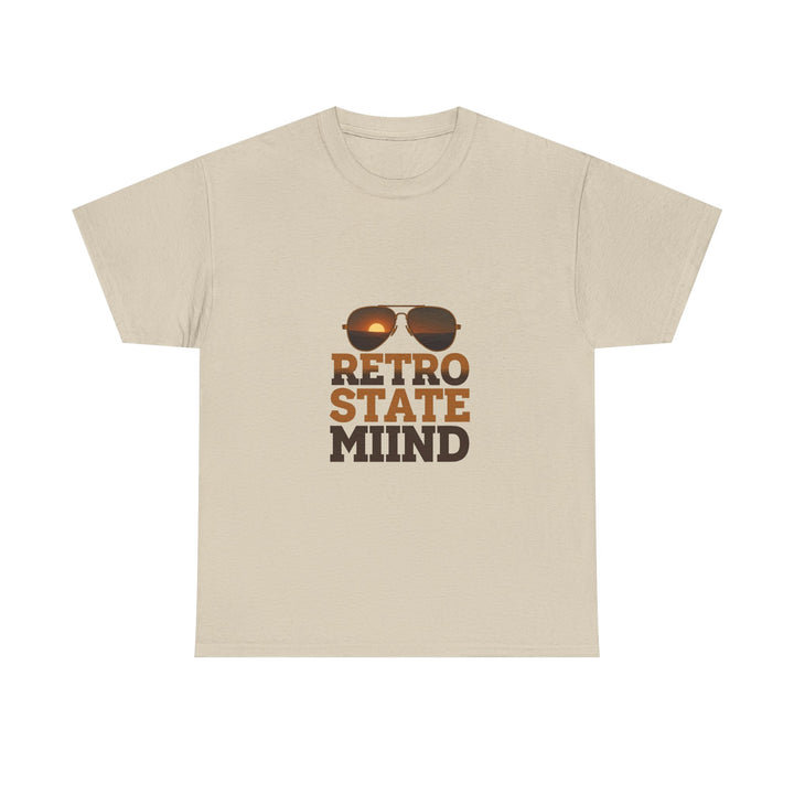 'Retro State of Mind' Vintage Sunglasses Typography T-Shirt