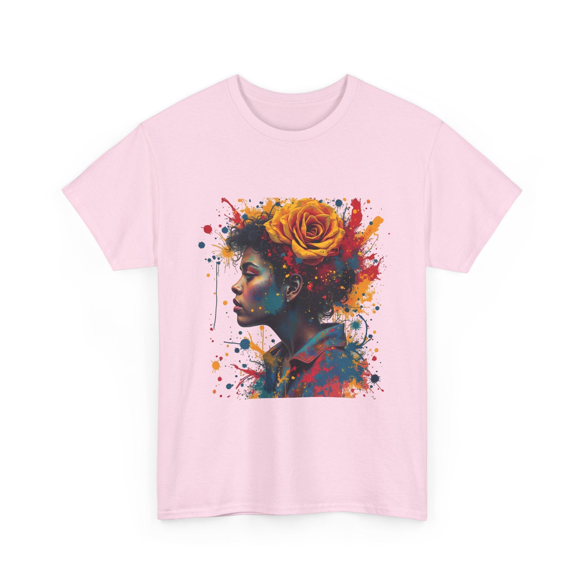 Artistic Floral Portrait T-Shirt