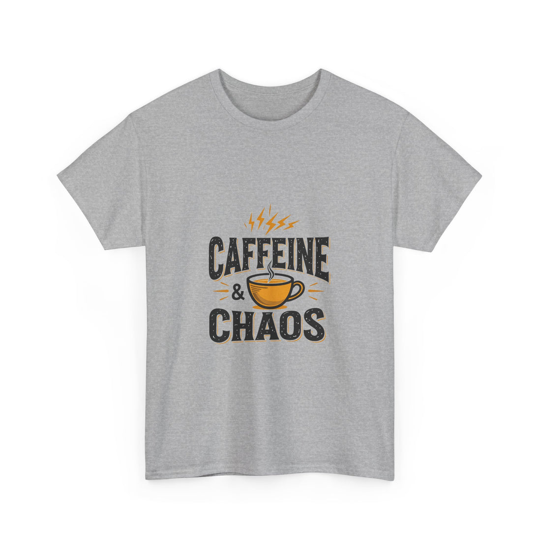 'Caffeine & Chaos' Funny Coffee Lover T-Shirt