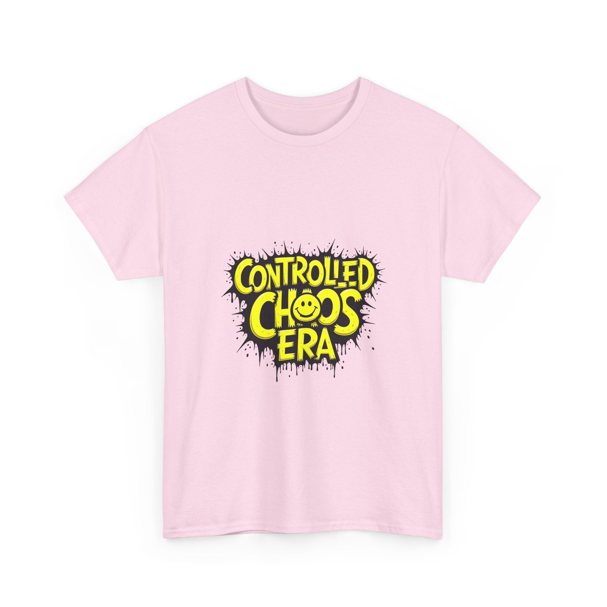 'Controlled Chaos Era'  Graphic Streetwear T-Shirt with Yellow Graffiti Logo