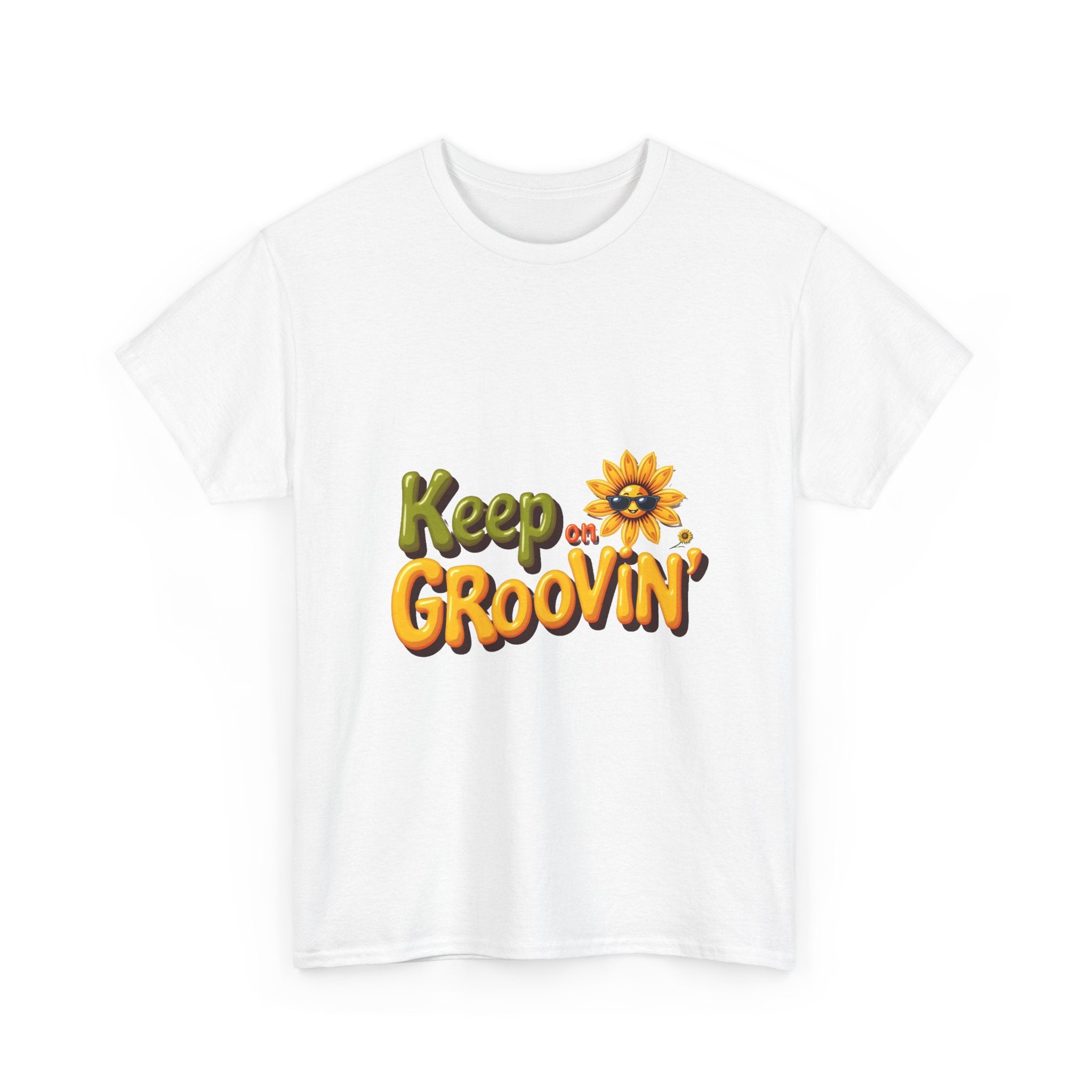 'Keep on Groovin' Retro Sunflower Graphic T-Shirt
