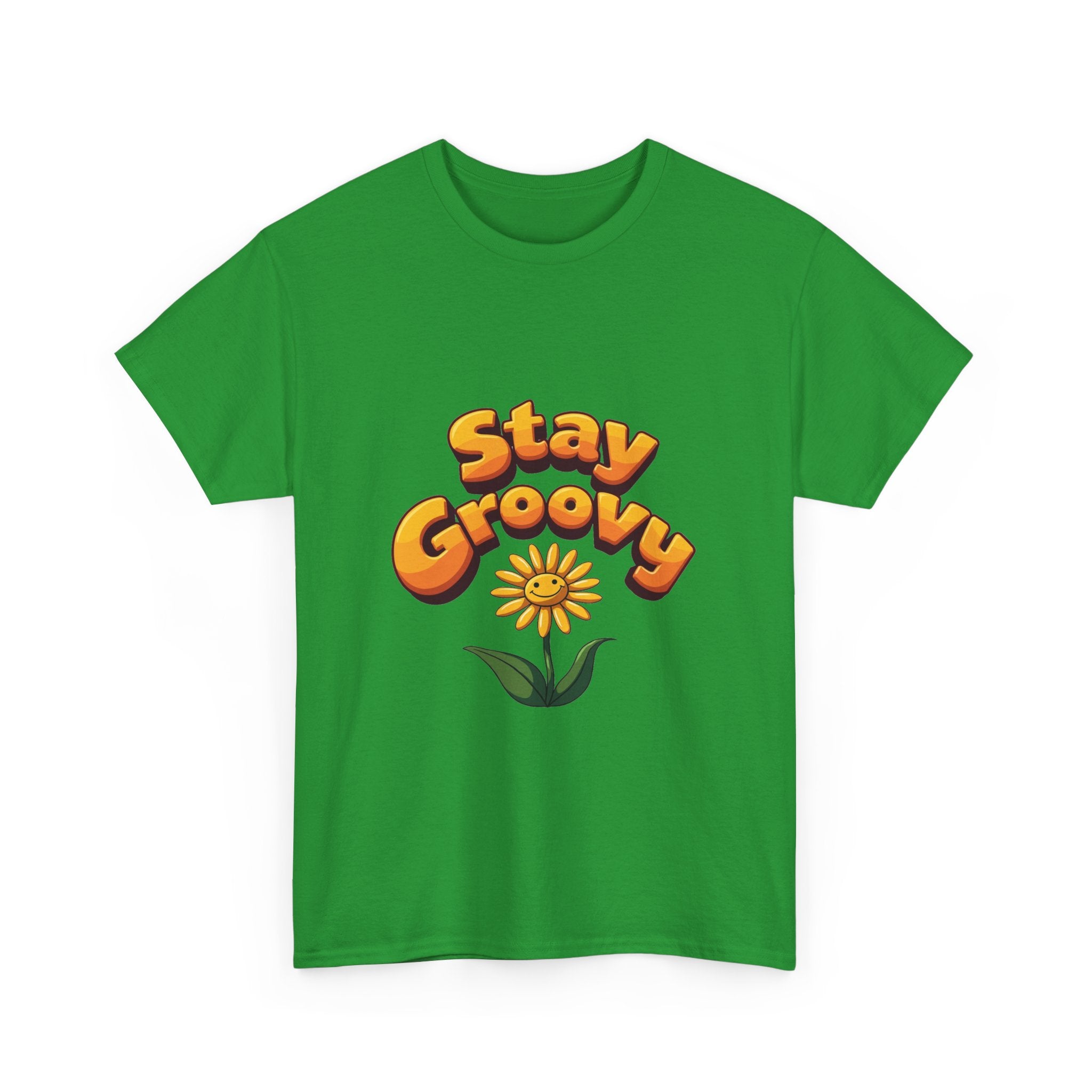 'Stay Groovy' Retro Flower Graphic T-Shirt