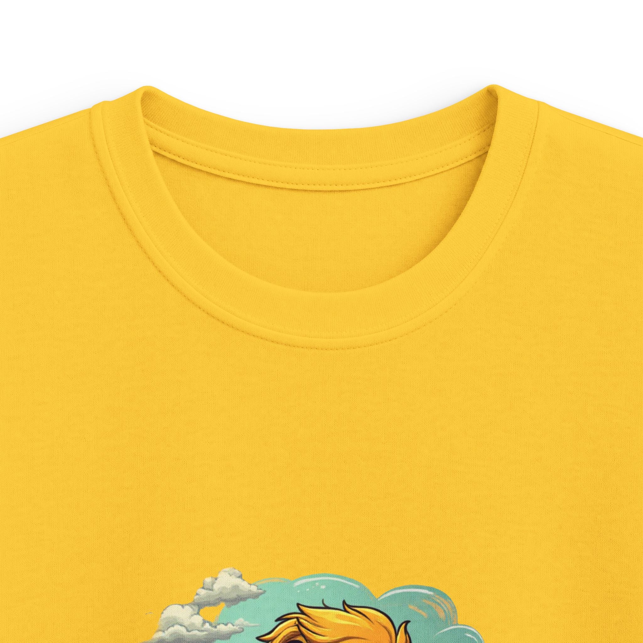 Happy Kid with Snacks Cartoon Graphic Shirt