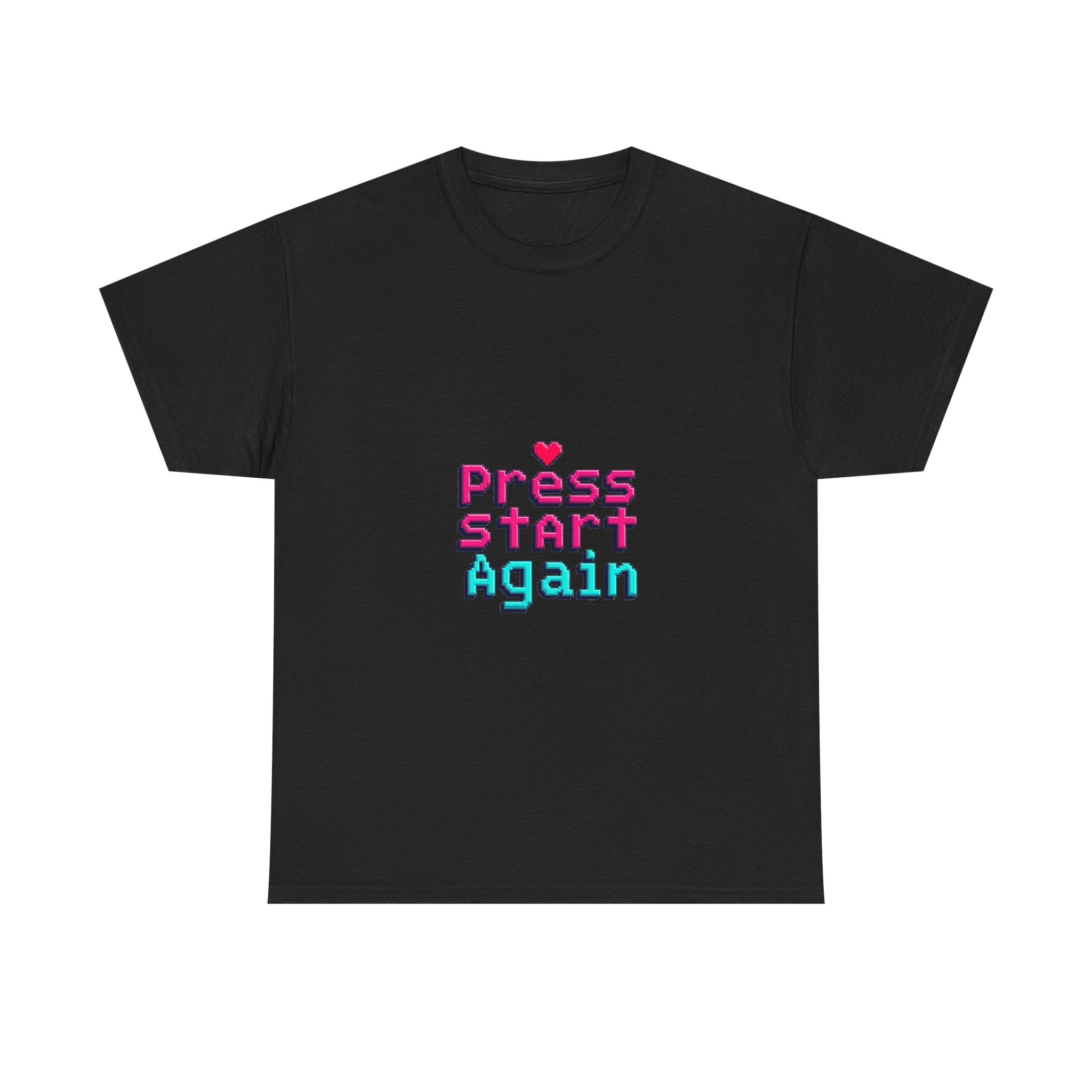 'Press Start Again' Retro Pixel Gaming T-Shirt