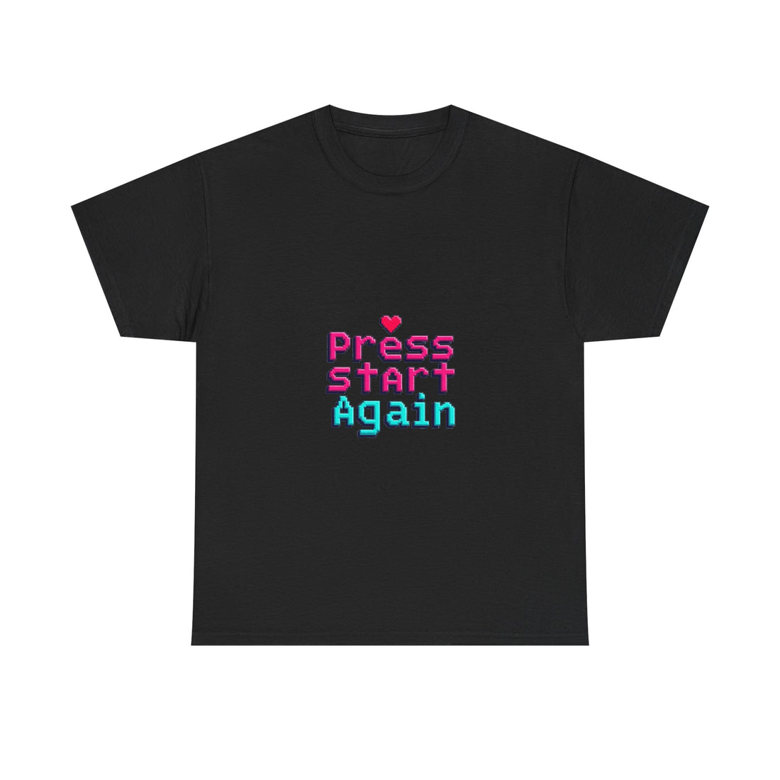'Press Start Again' Retro Pixel Gaming T-Shirt