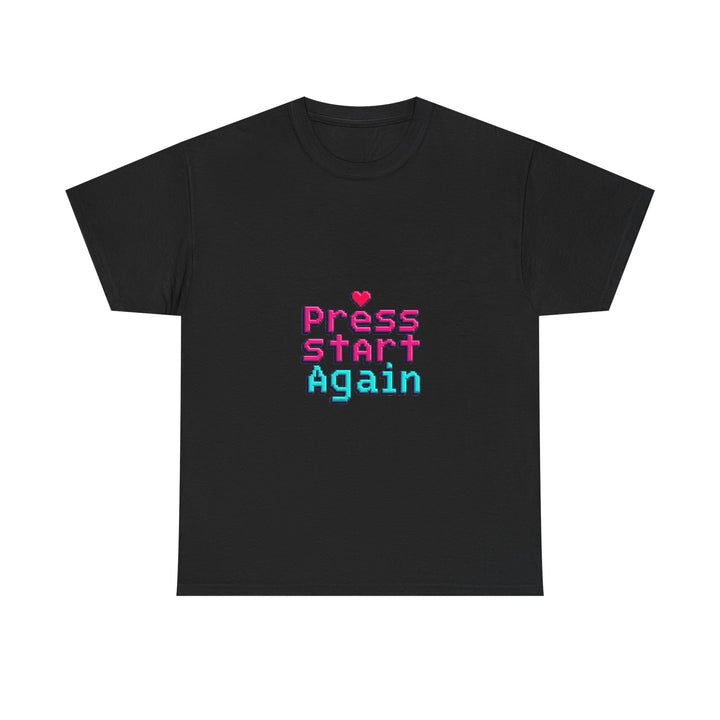 'Press Start Again' Retro Pixel Gaming T-Shirt