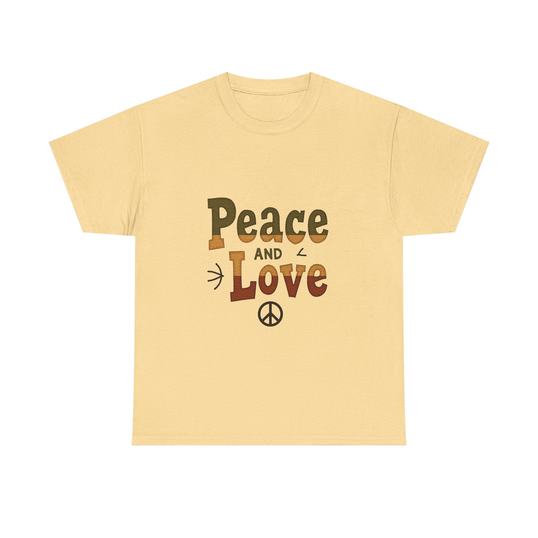 'Peace and Love' Retro T‑Shirt