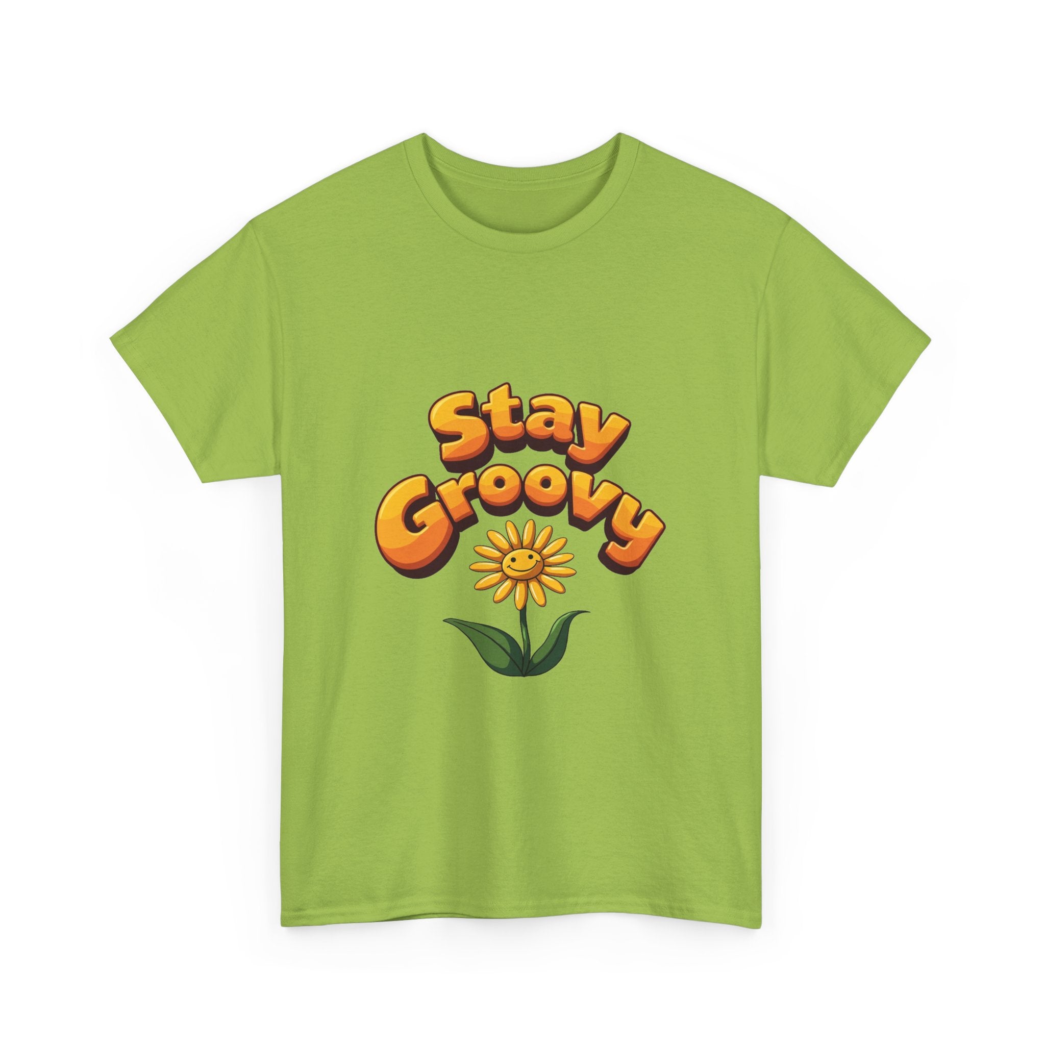 'Stay Groovy' Retro Flower Graphic T-Shirt