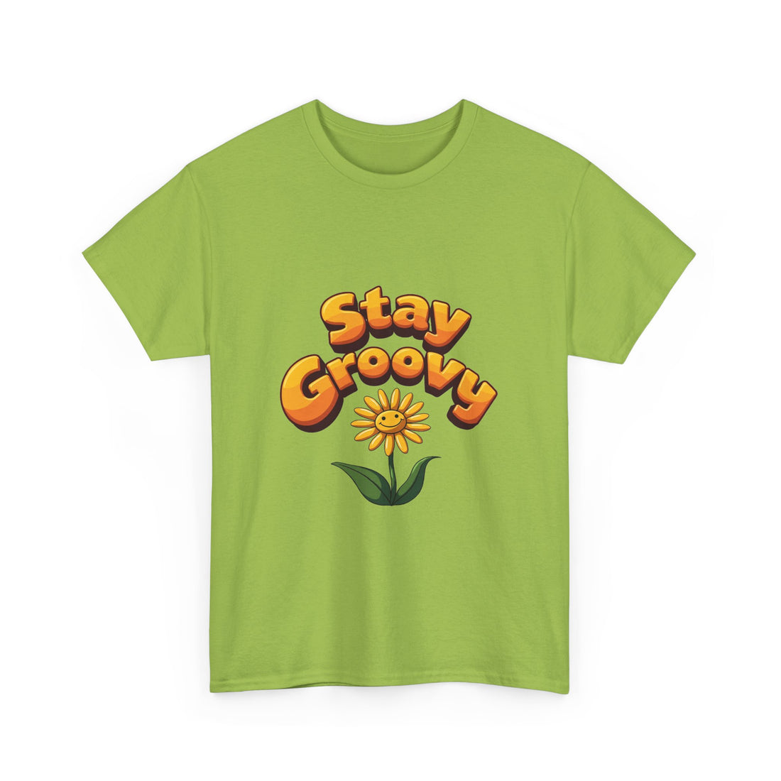 'Stay Groovy' Retro Flower Graphic T-Shirt