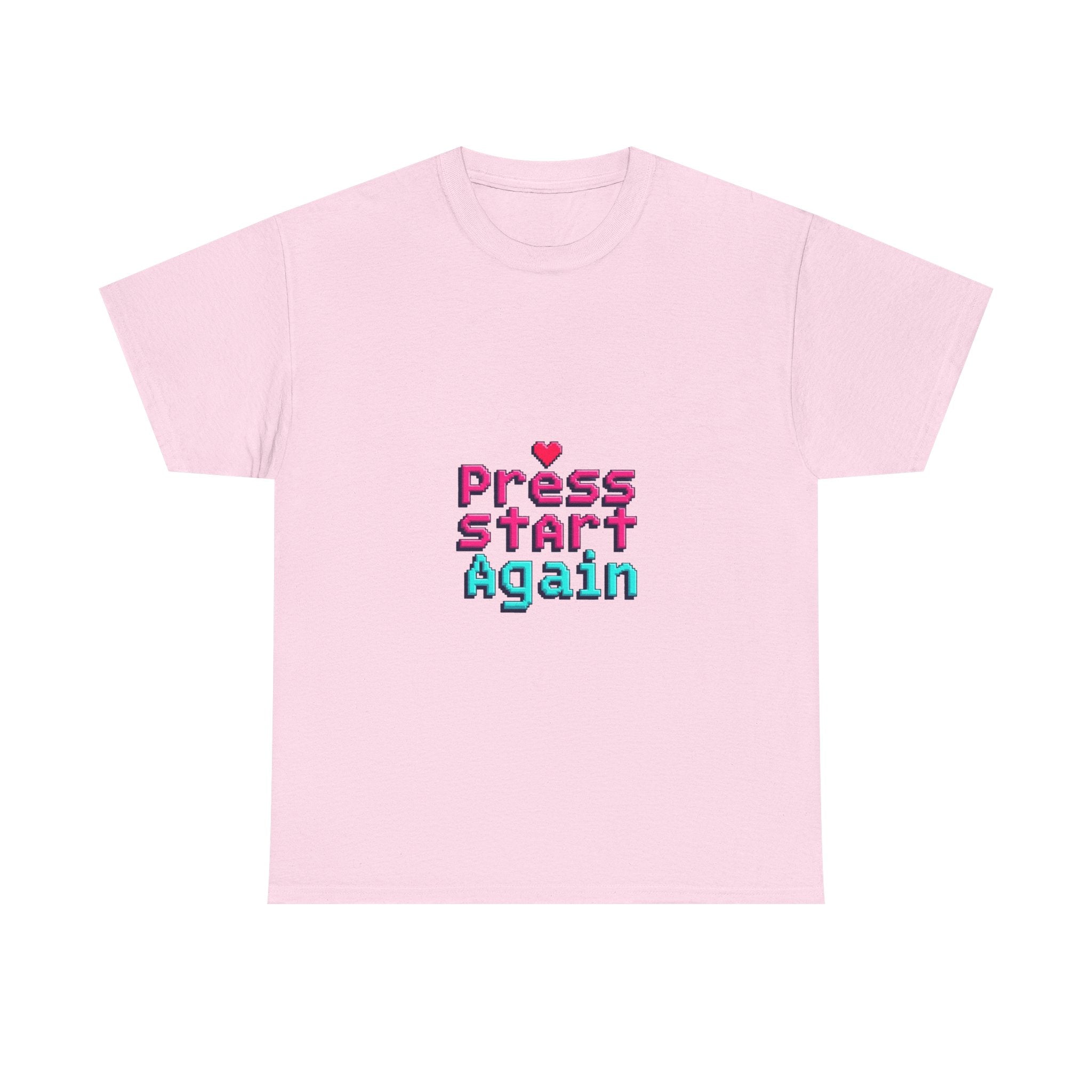 'Press Start Again' Retro Pixel Gaming T-Shirt