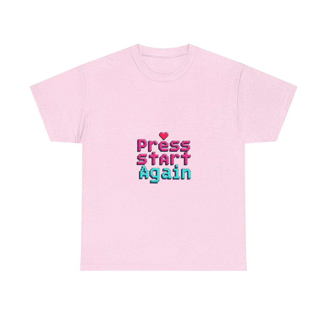 'Press Start Again' Retro Pixel Gaming T-Shirt