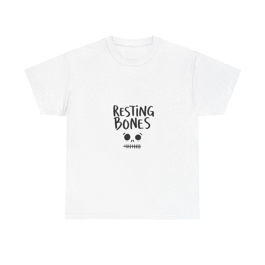 'Resting Bones' Cute Skull Graphic T-Shirt