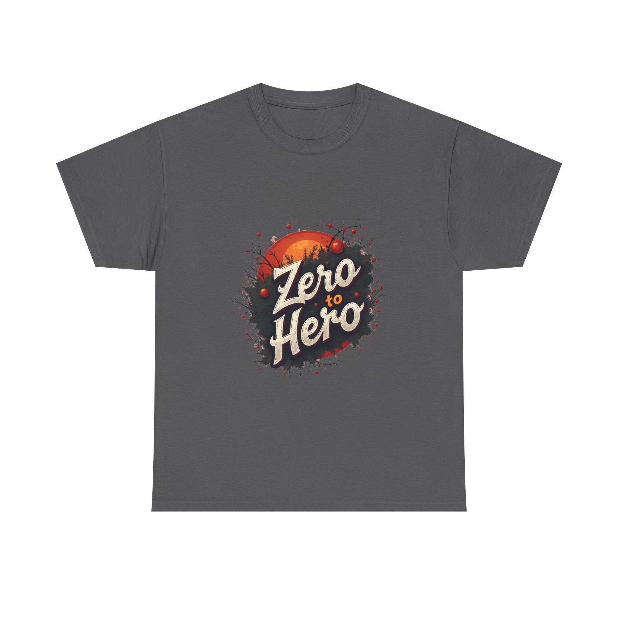 'Zero to Hero' Graphic Retro Sunset Inspirational T-Shirt