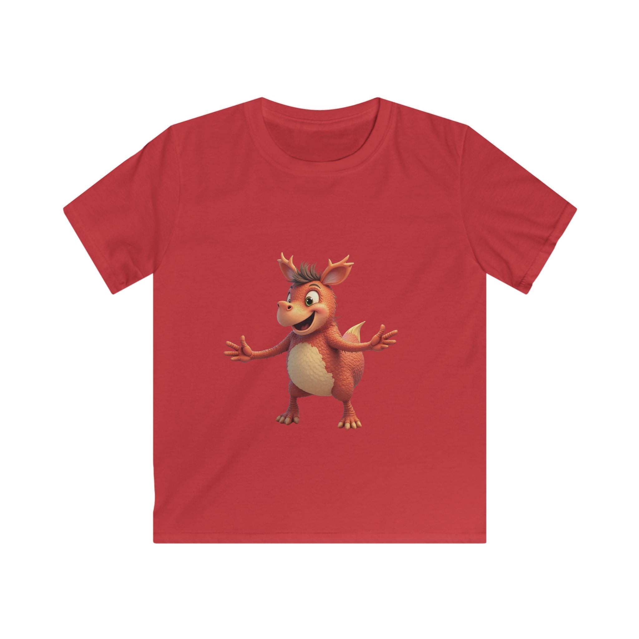 Playful Orange Fantasy Monster Kids Graphic T-Shirt