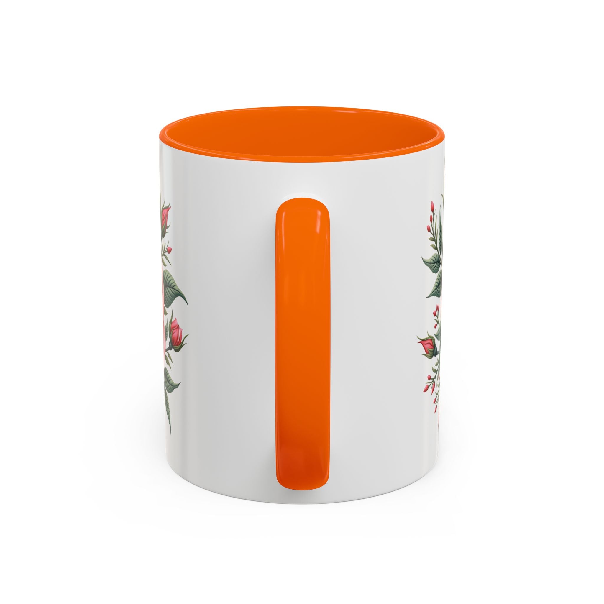 Pink Rose Accent Floral Ceramic Tea & Coffee Cup