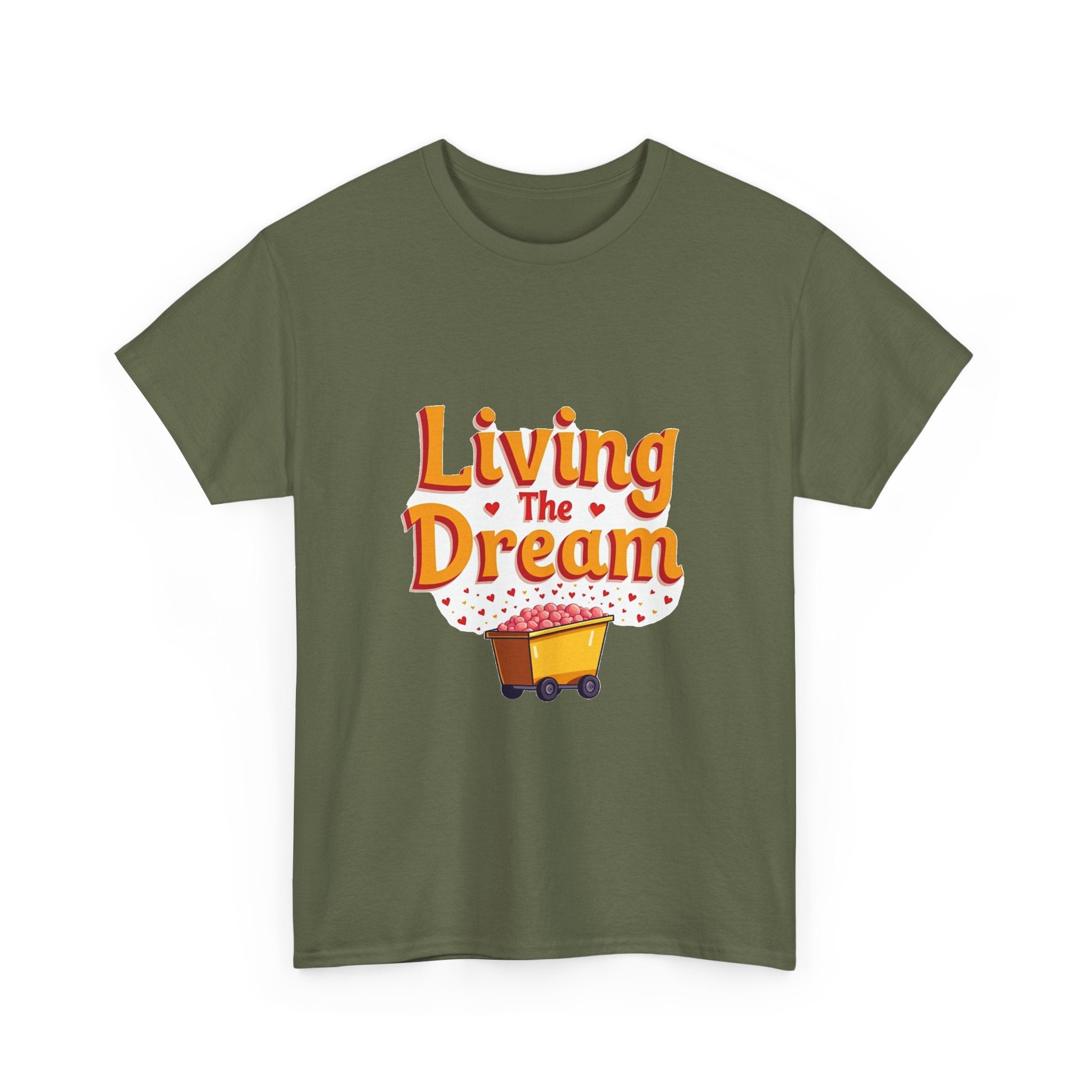 'Living The Dream' Retro Scooter Graphic T-Shirt