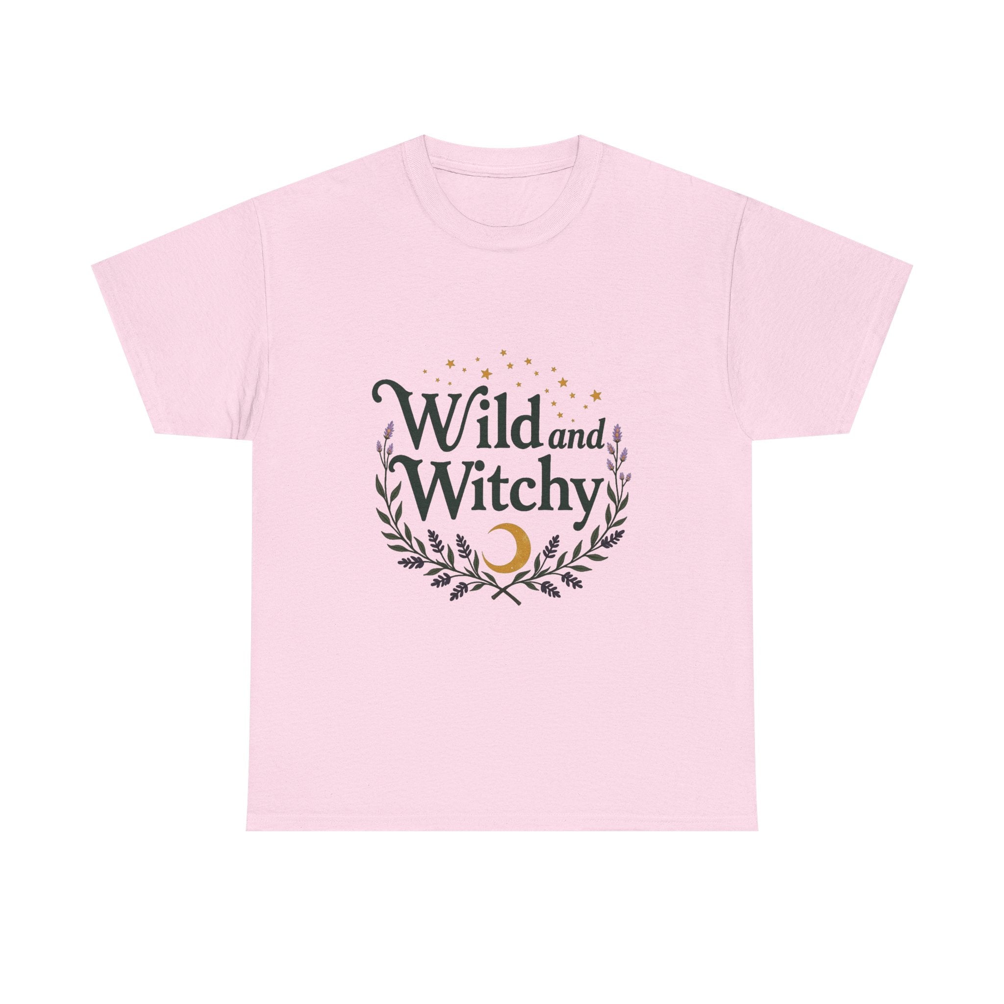 'Wild and Witchy' Moon & Laurel Witchcraft Graphic T‑Shirt