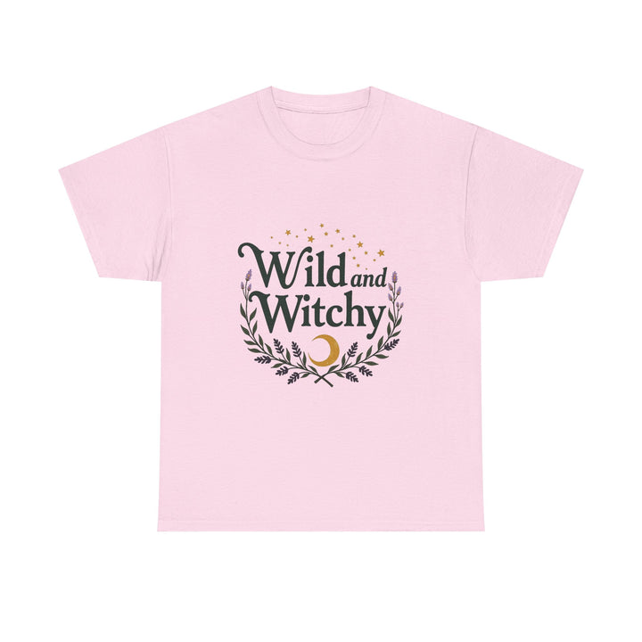 'Wild and Witchy' Moon & Laurel Witchcraft Graphic T‑Shirt