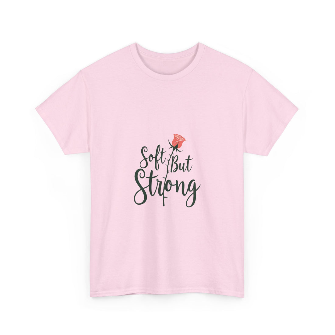 'Soft But Strong' Inspirational Floral Graphic T-Shirt