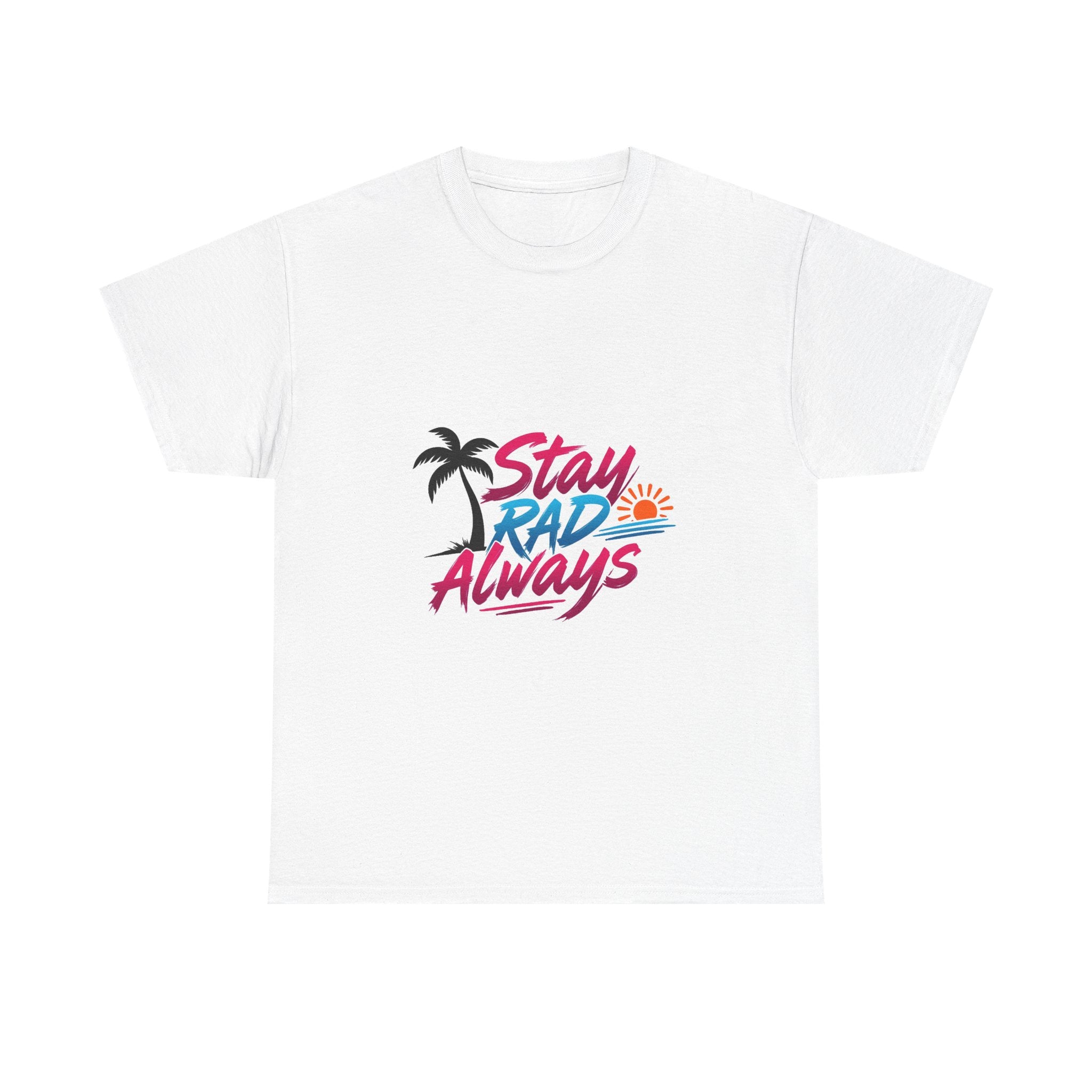 'Stay Rad Always' Retro Palm Tree Sunset Beach T-Shirt