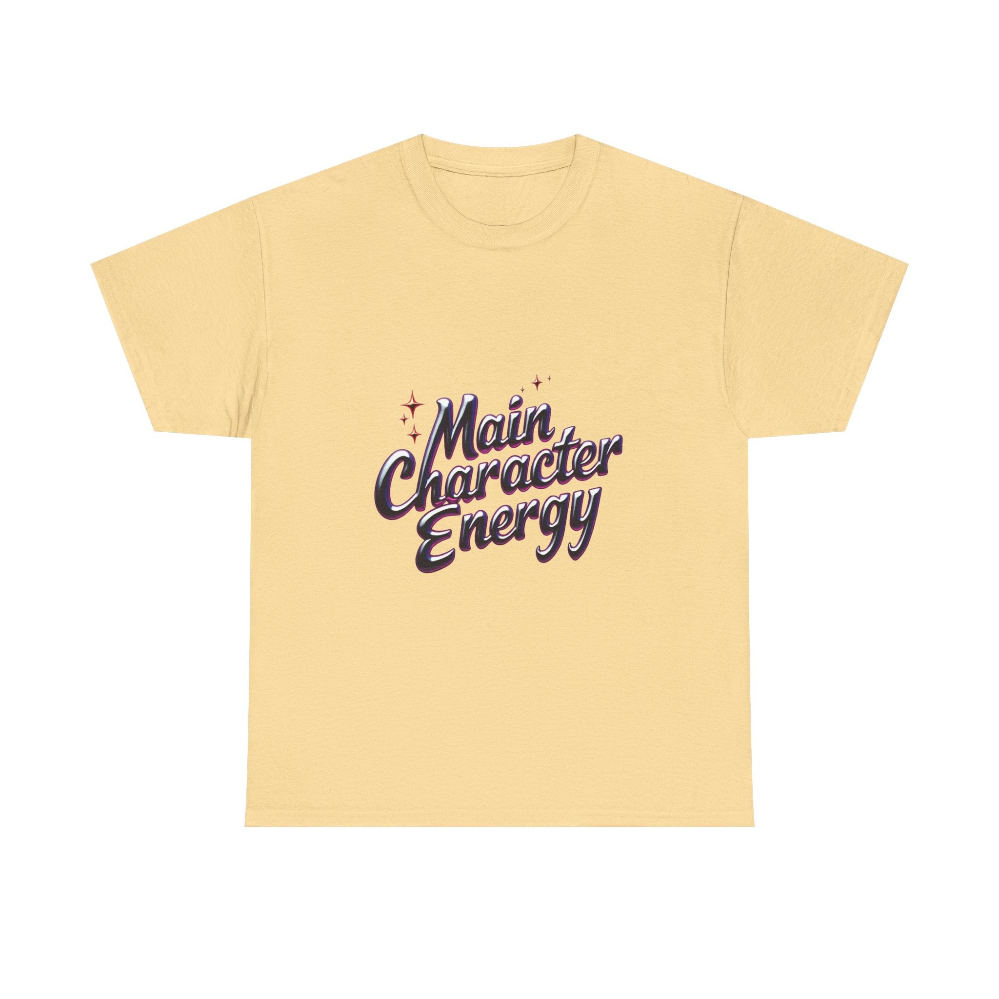 'Main Character Energy' Retro Script Graphic T-Shirt