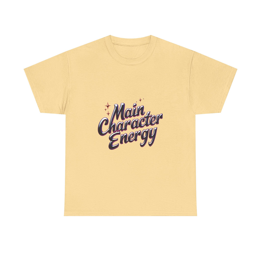 'Main Character Energy' Retro Script Graphic T-Shirt