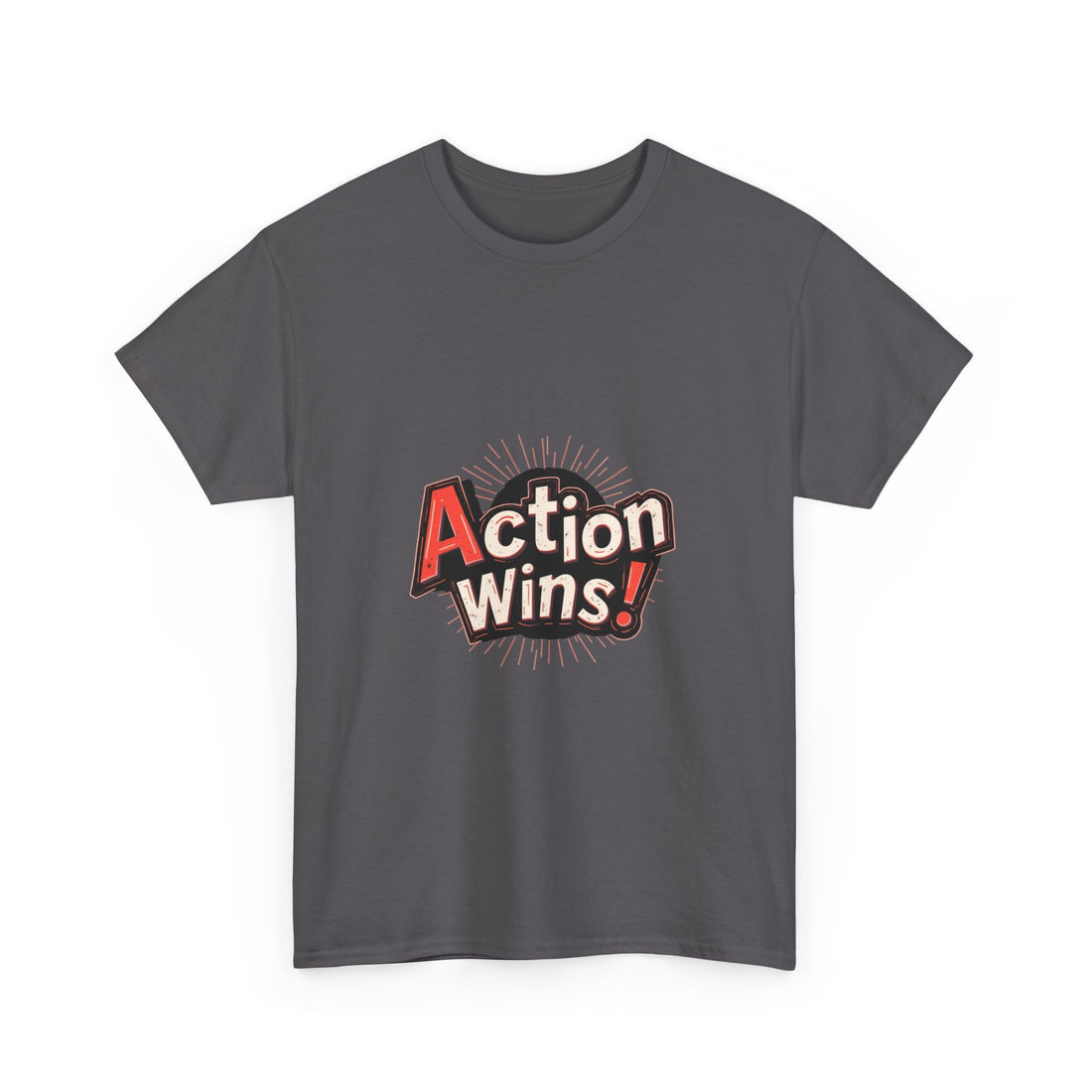 'Action Wins!' Vintage Bold Motivational T-Shirt