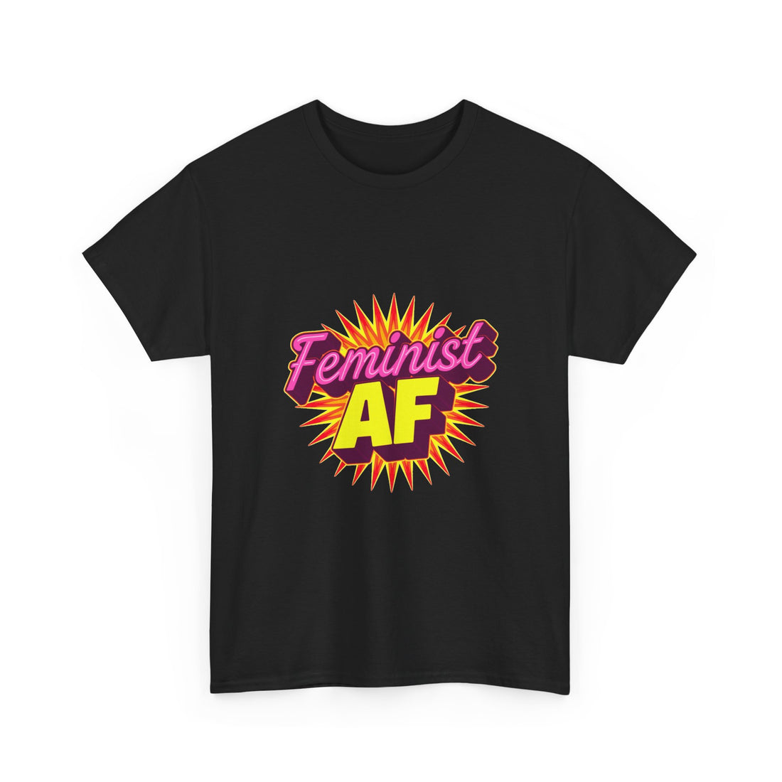 'Feminist AF' Bold Retro Graphic Feminism  T-Shirt