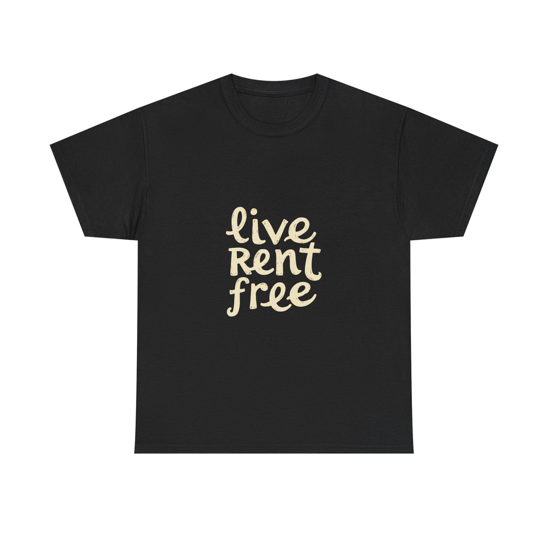 'Live Rent Free' T-Shirt Retro Script Graphic T-Shirt