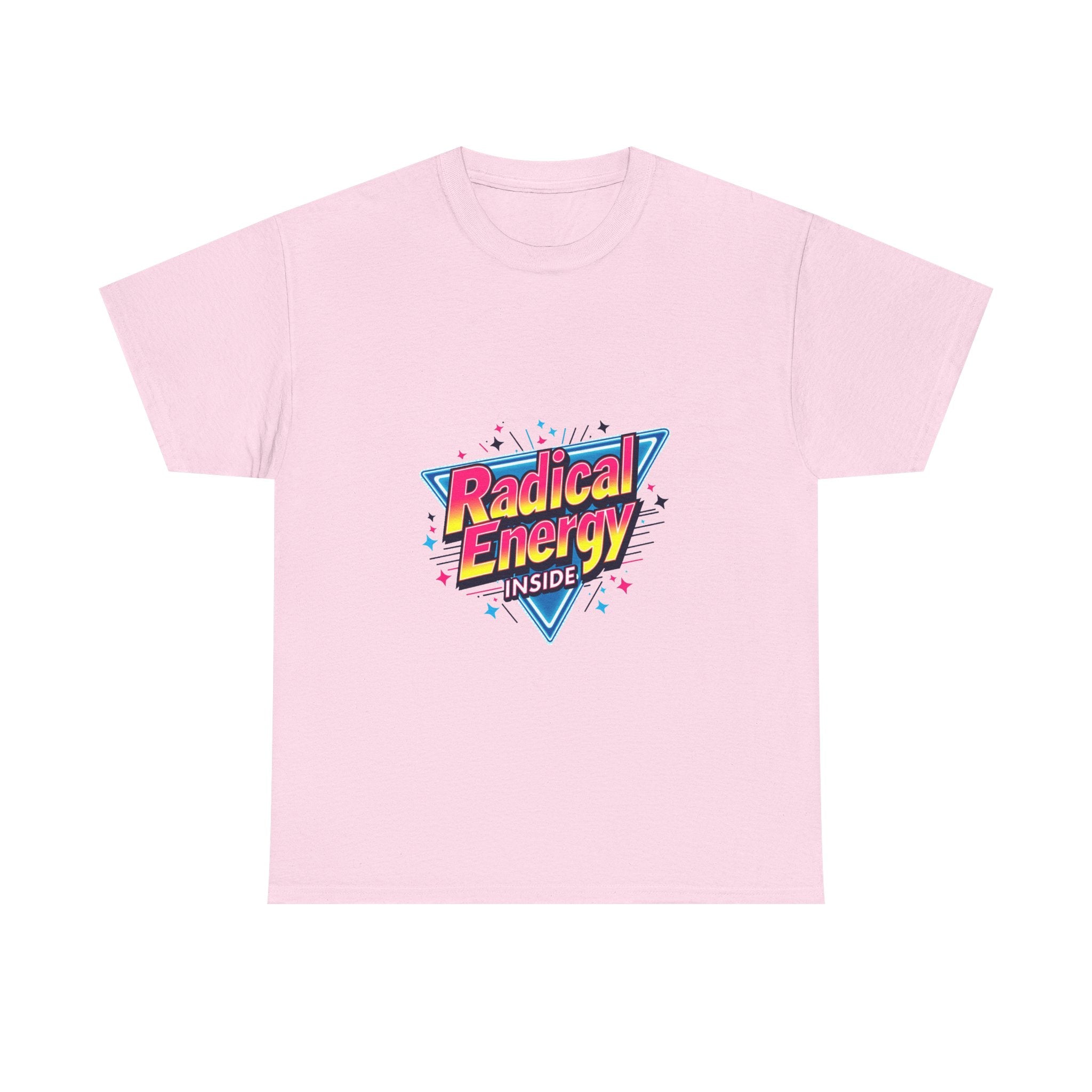Retro 80s Neon 'Radical Energy Inside' Graphic T-Shirt