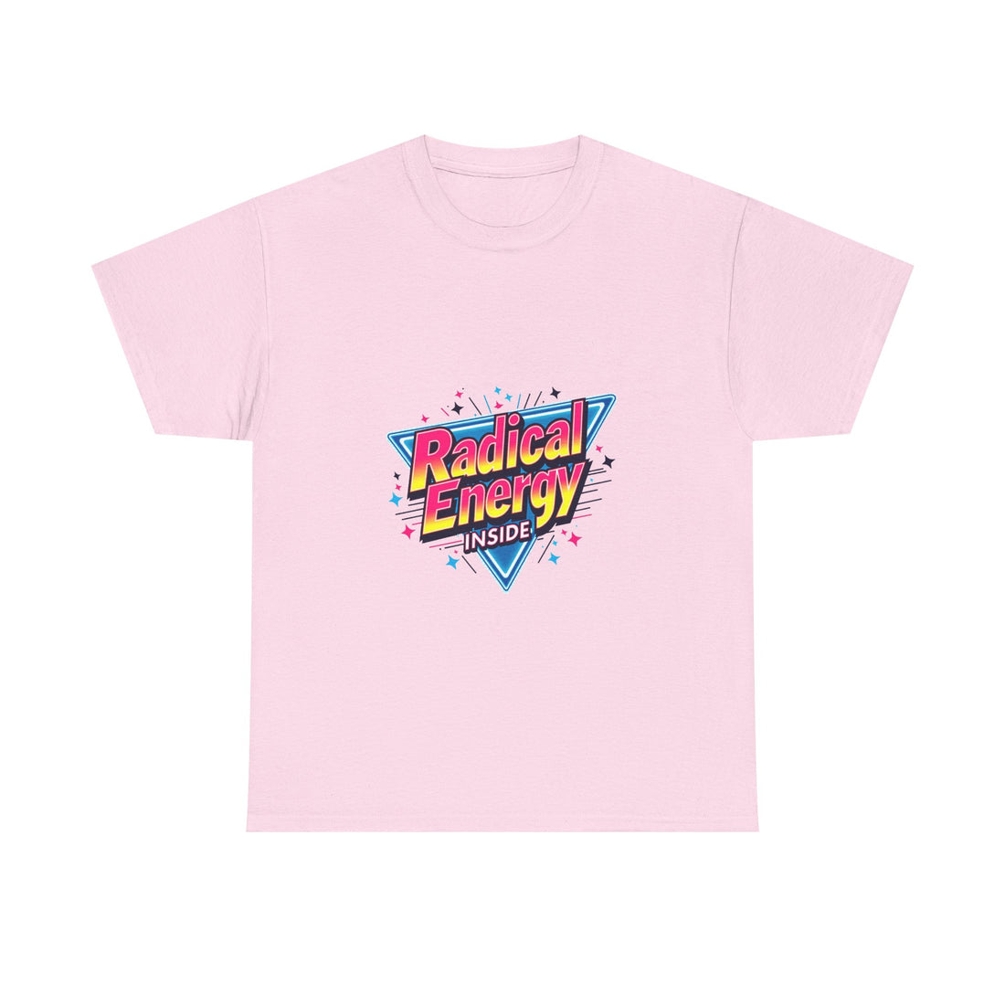 Retro 80s Neon 'Radical Energy Inside' Graphic T-Shirt