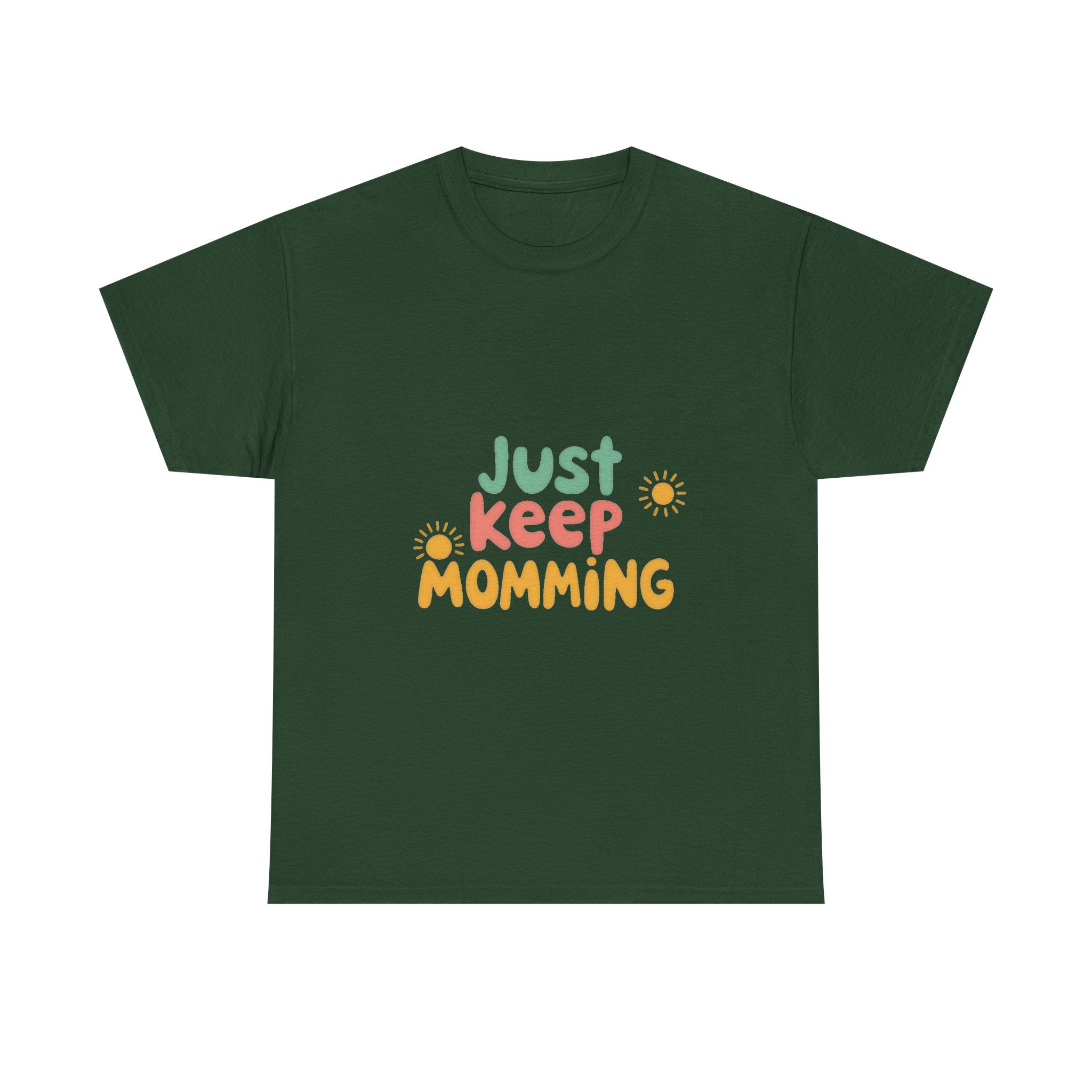 Just Keep Momming Retro Floral Mother's Day T-Shirt