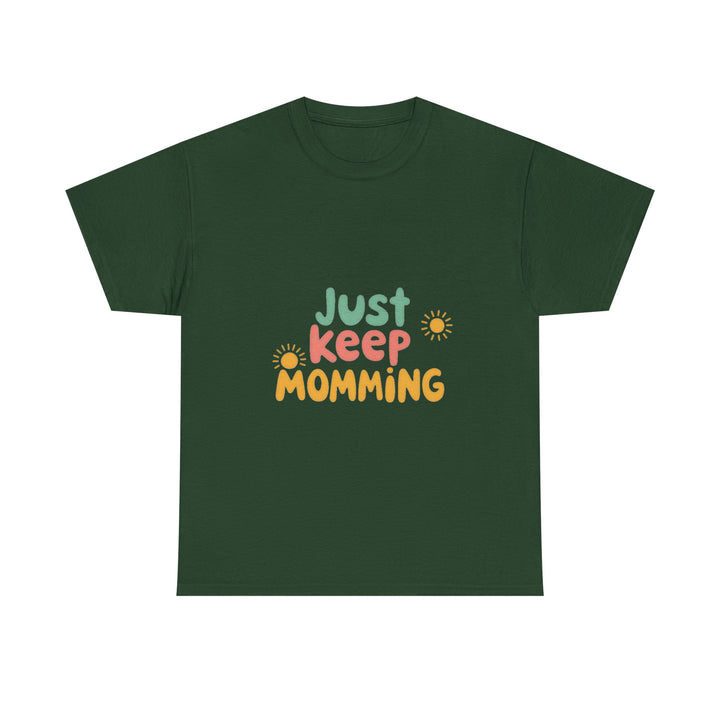 Just Keep Momming Retro Floral Mother's Day T-Shirt