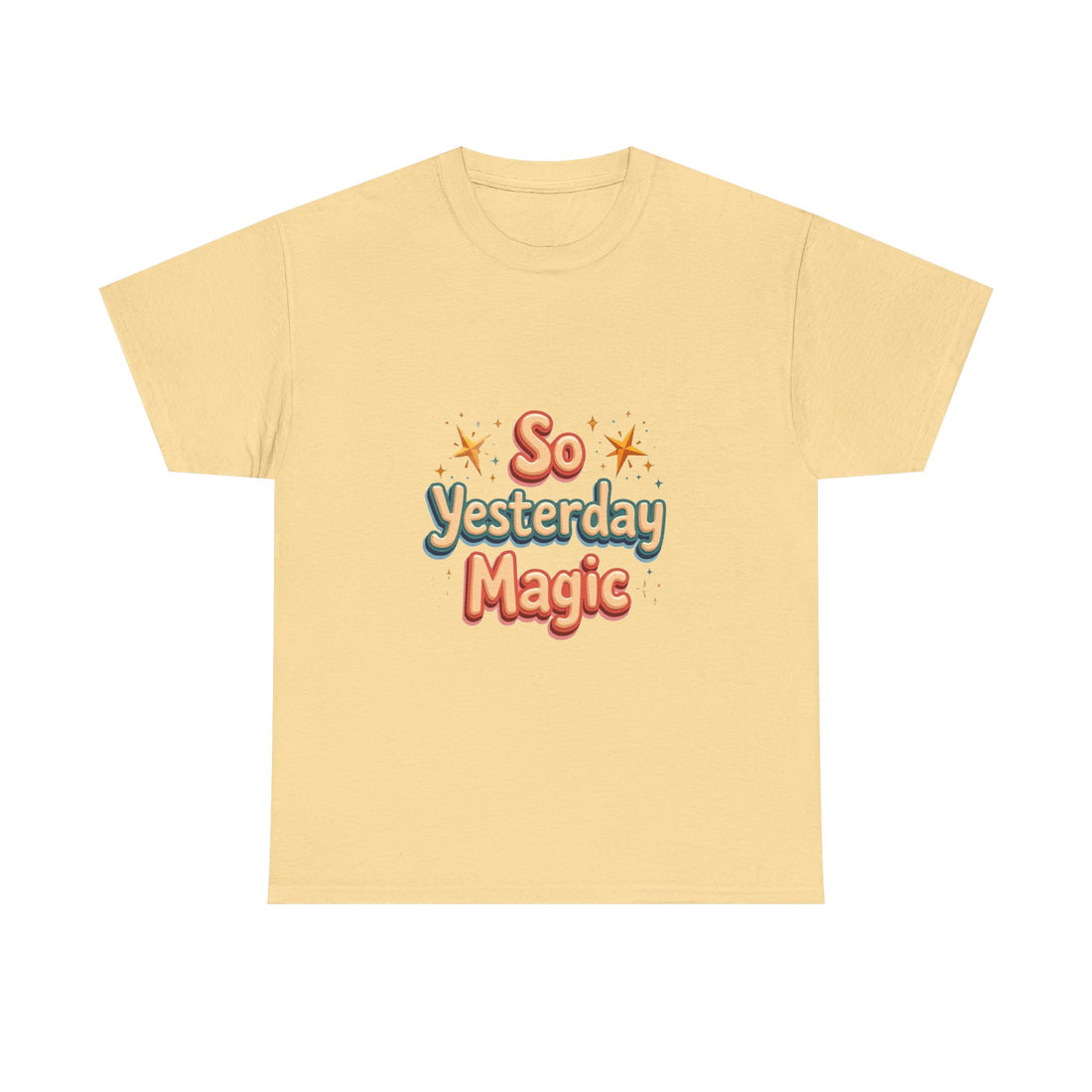 'So Yesterday Magic' Retro Sparkle Vintage Script T-Shirt