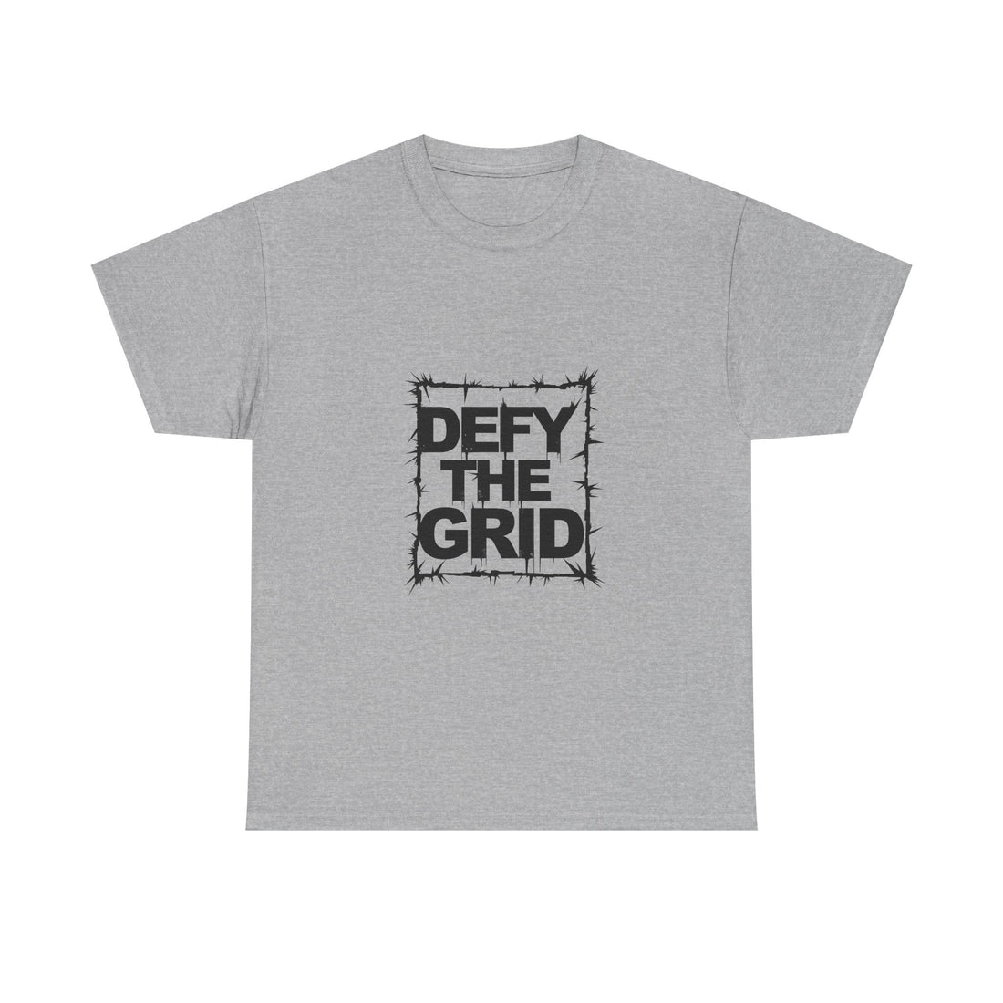 Defy The Grid Edgy Barbed Wire Graphic T-Shirt