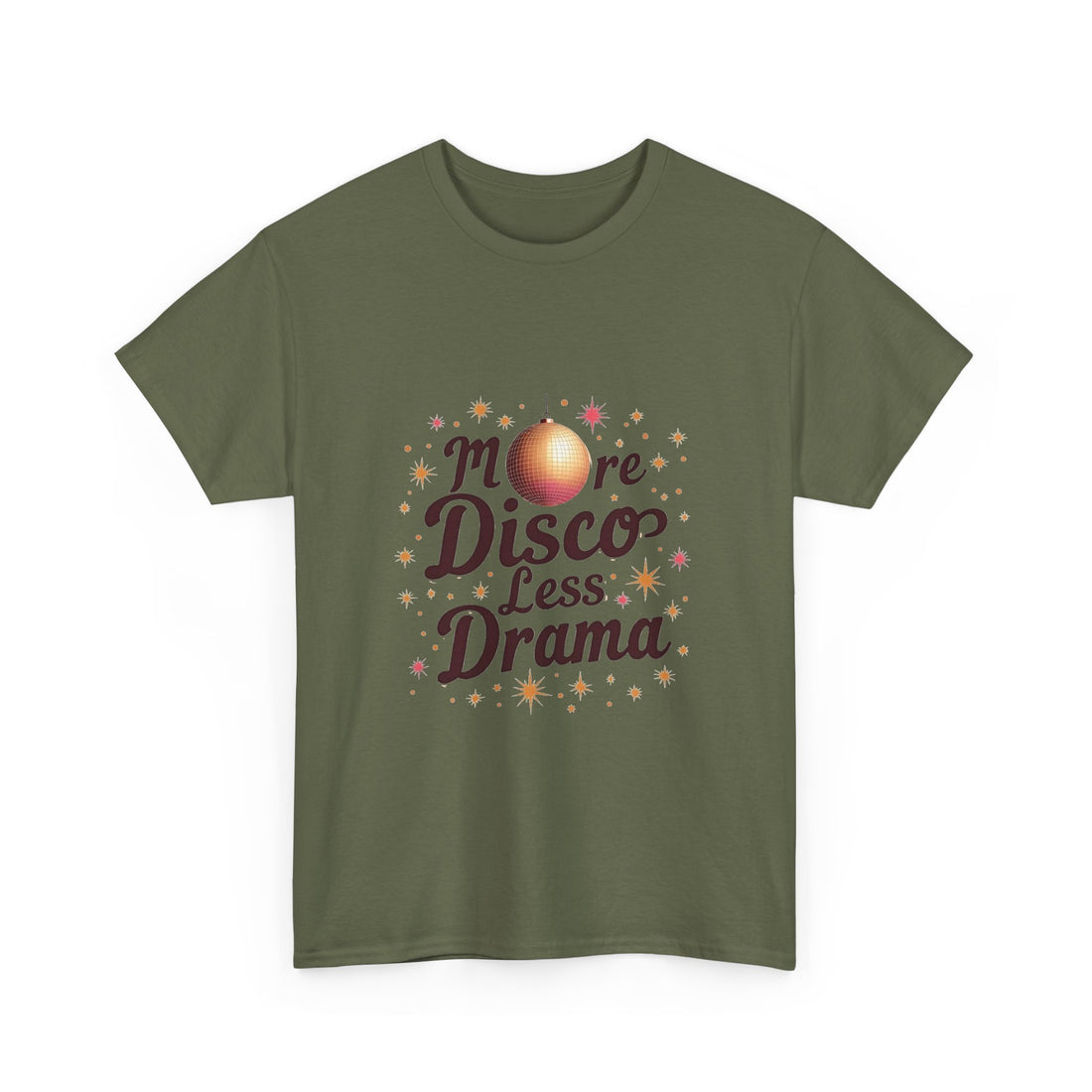 "More Disco Less Drama" Retro Disco Ball T-Shirt