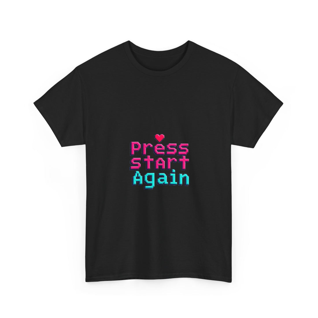 'Press Start Again' Retro Pixel Gaming T-Shirt