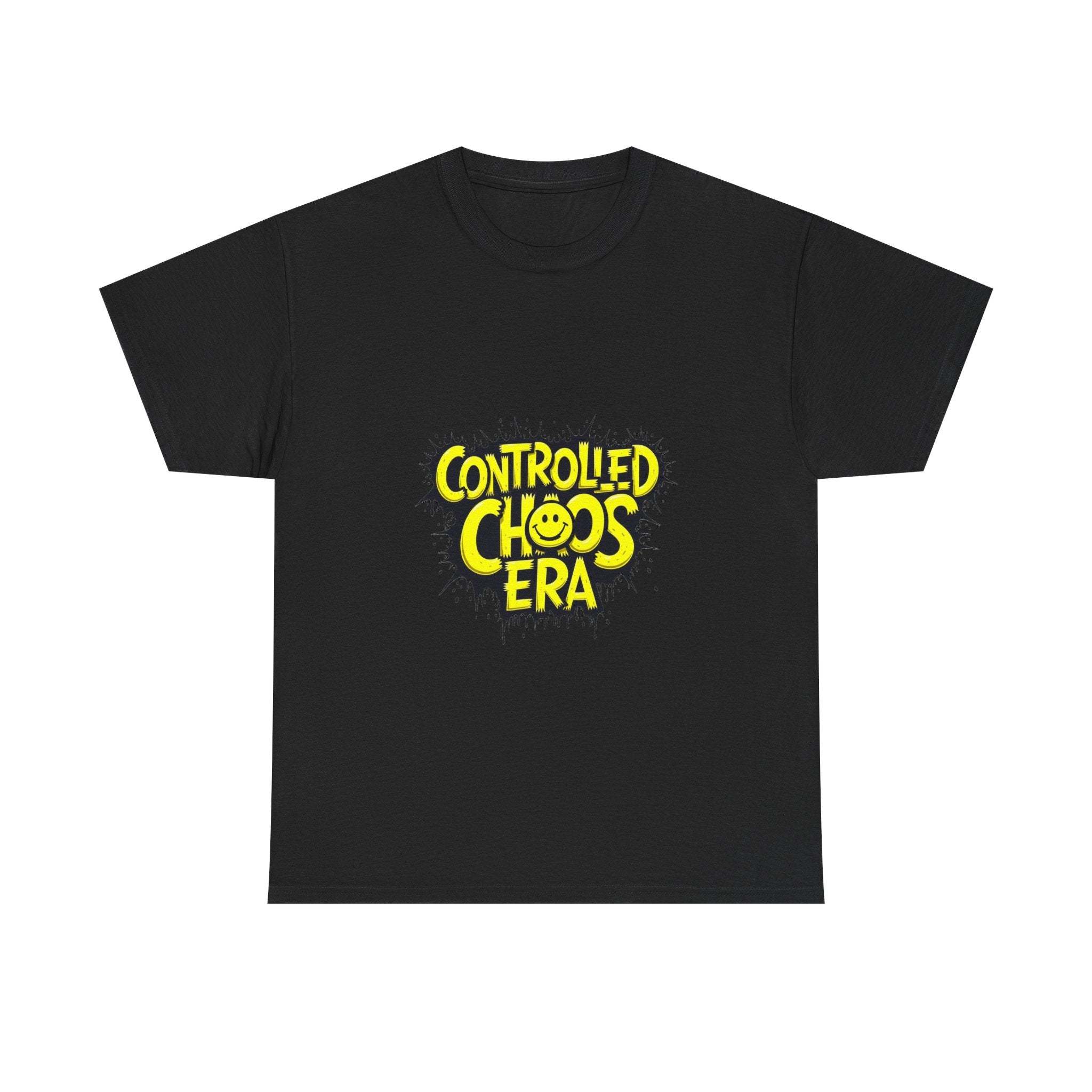 'Controlled Chaos Era'  Graphic Streetwear T-Shirt with Yellow Graffiti Logo