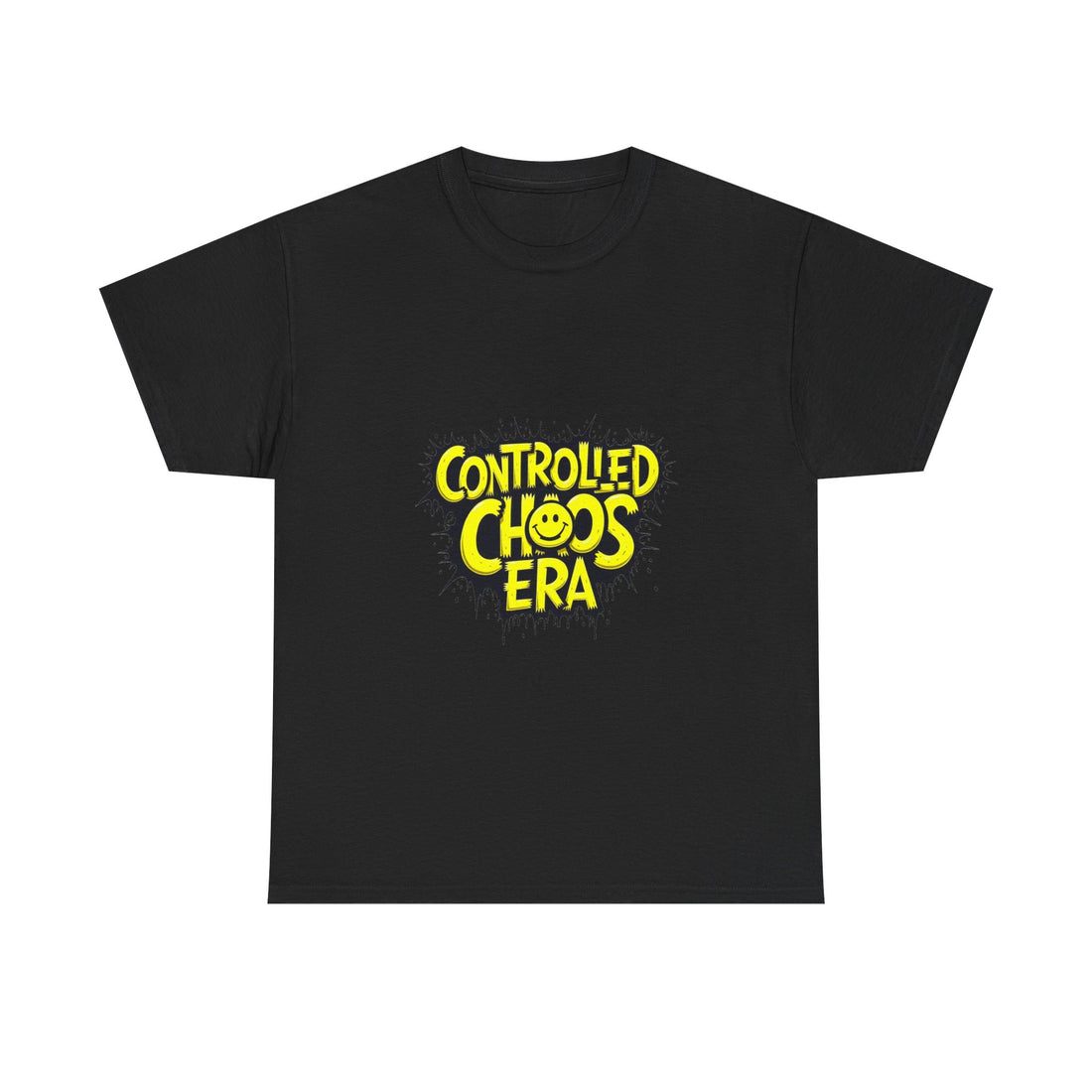 'Controlled Chaos Era'  Graphic Streetwear T-Shirt with Yellow Graffiti Logo