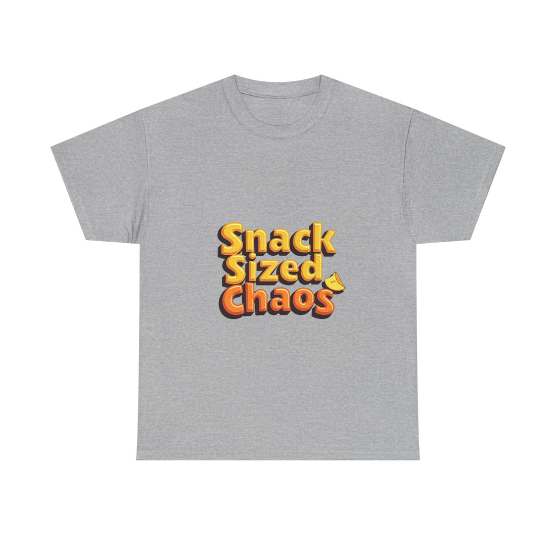 'Snack Sized Chaos' Funny Retro Snack Graphic T-Shirt