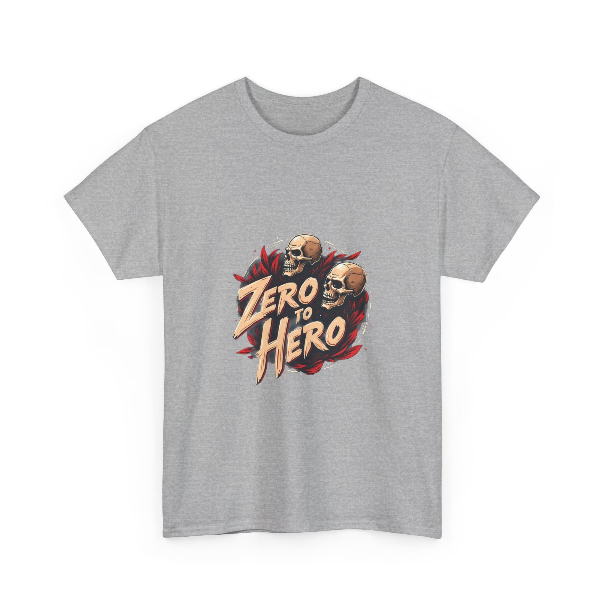 'Zero to Hero' Skull Graphic T-Shirt