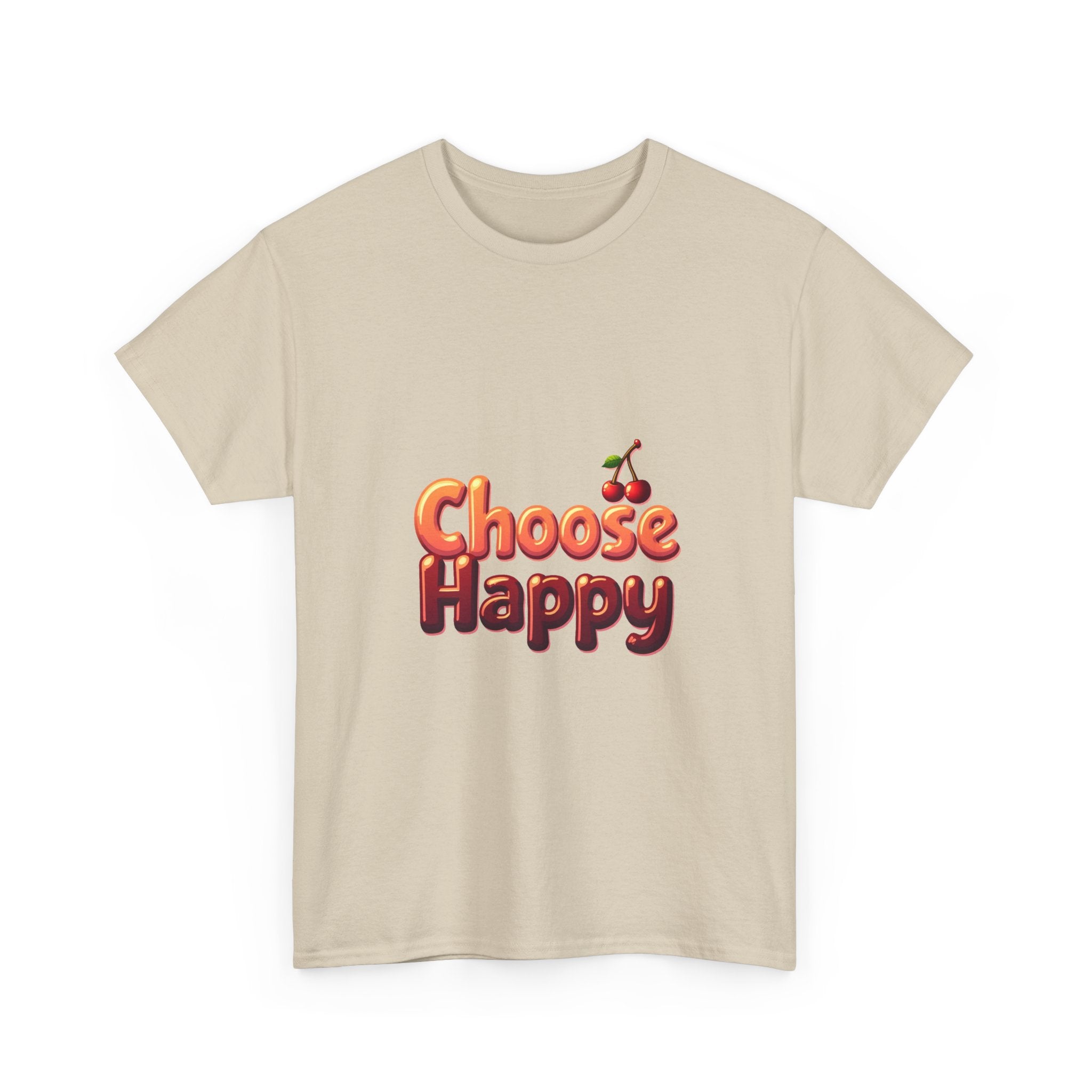 'Choose Happy' Retro Cherry Positive Vibe T-Shirt